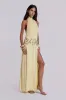 Darya Hand Beaded Backless Maxi Dress in Butter sold by Jaded London