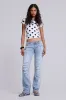 Rider Low Rise Straight Leg Jeans in Light Wash sold by Jaded London