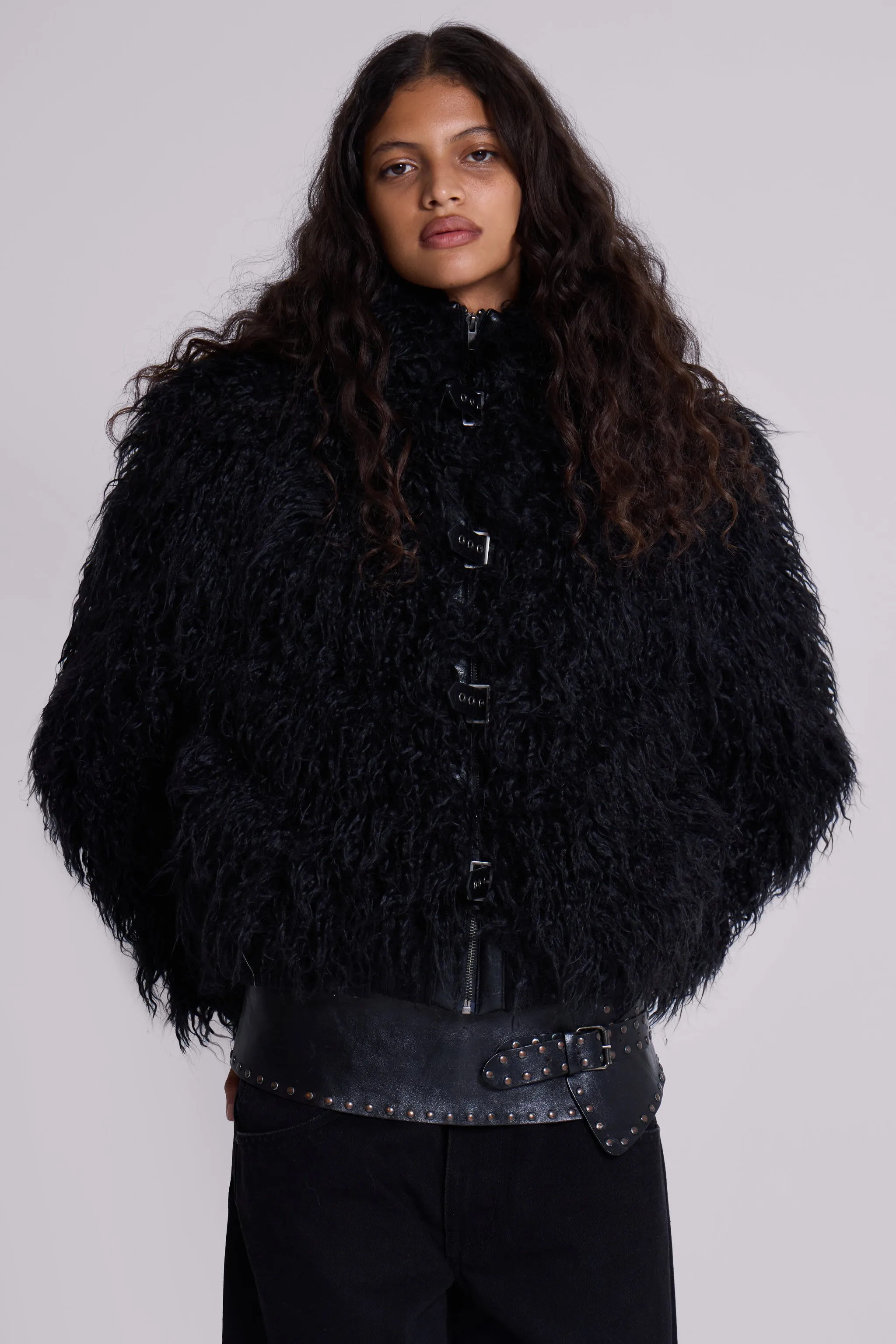 Black Matte Mendoza Jacket sold by Jaded London