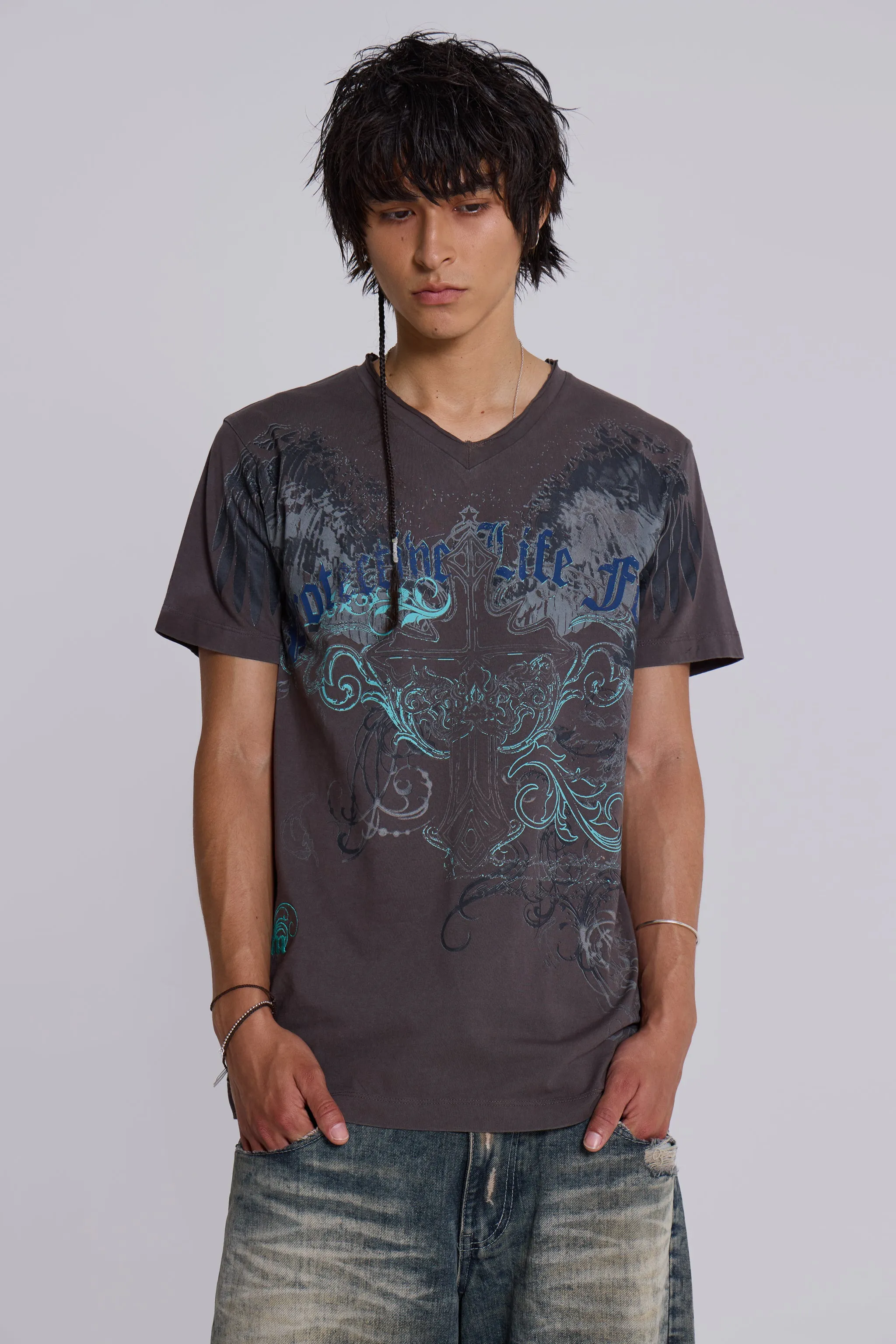 Dream V-Neck T-Shirt sold by Jaded London