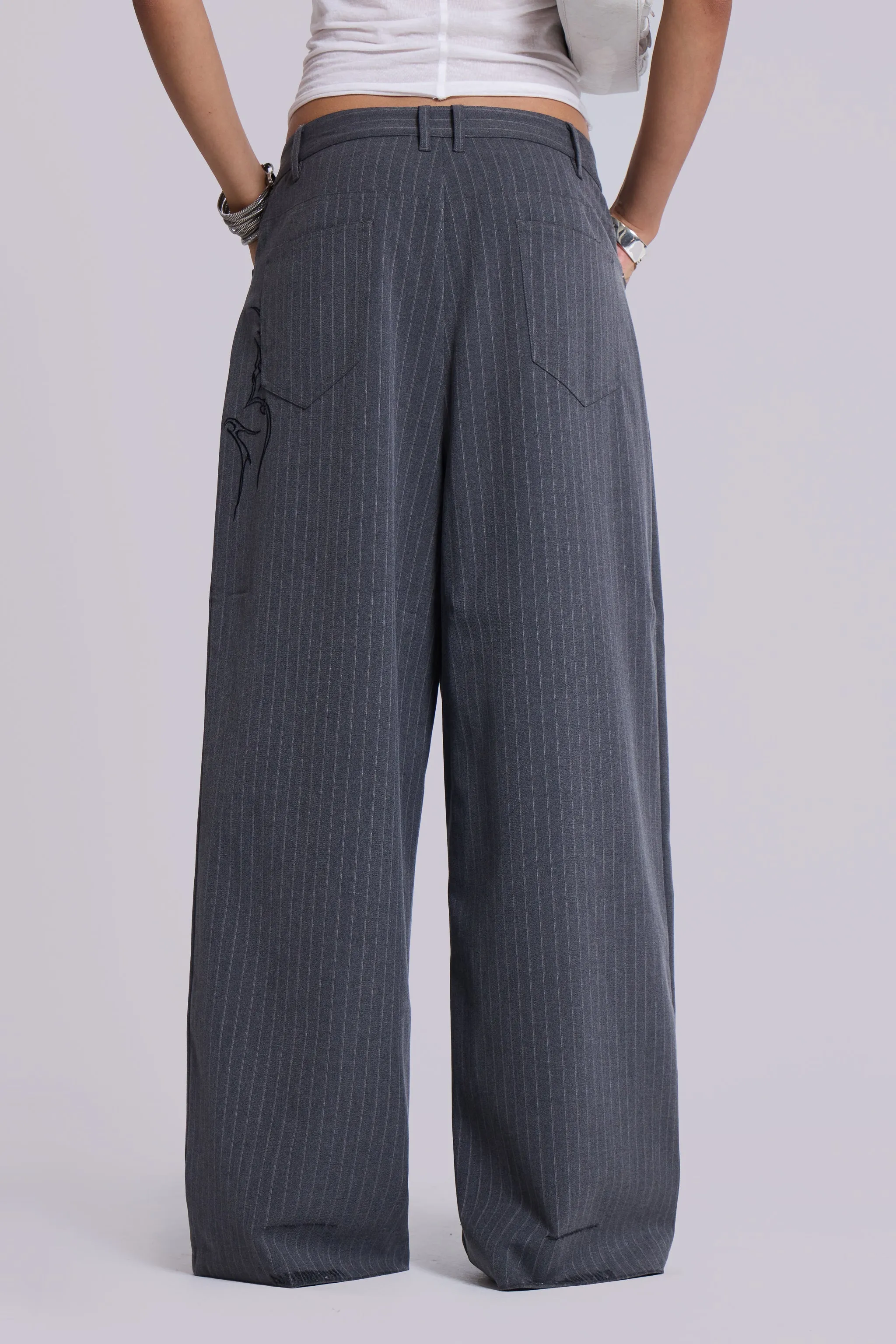 Tattoo Pinstripe Goliath Suit Pants sold by Jaded London product image thumbnail 3