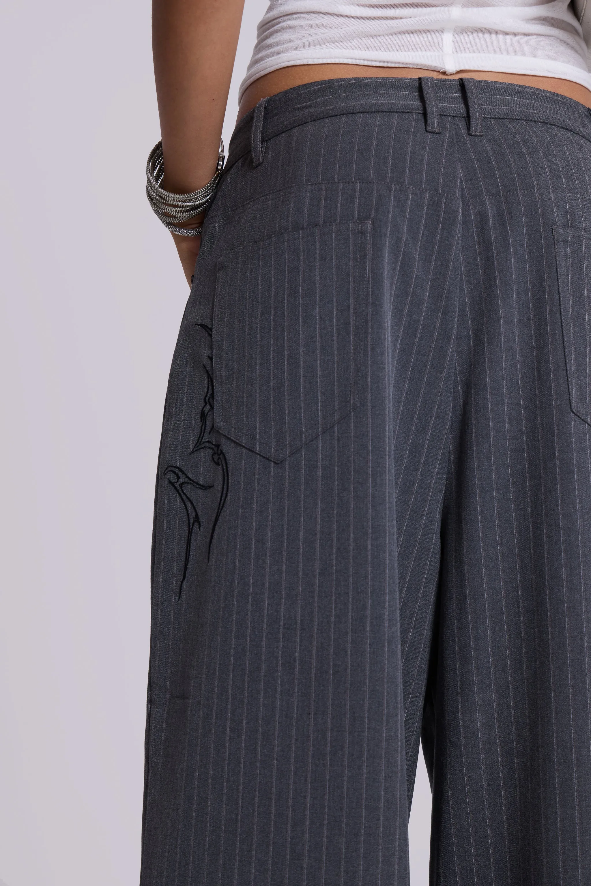 Tattoo Pinstripe Goliath Suit Pants sold by Jaded London product image thumbnail 5