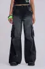 Sun Faded Black Trooper Cargo Pants sold by Jaded London