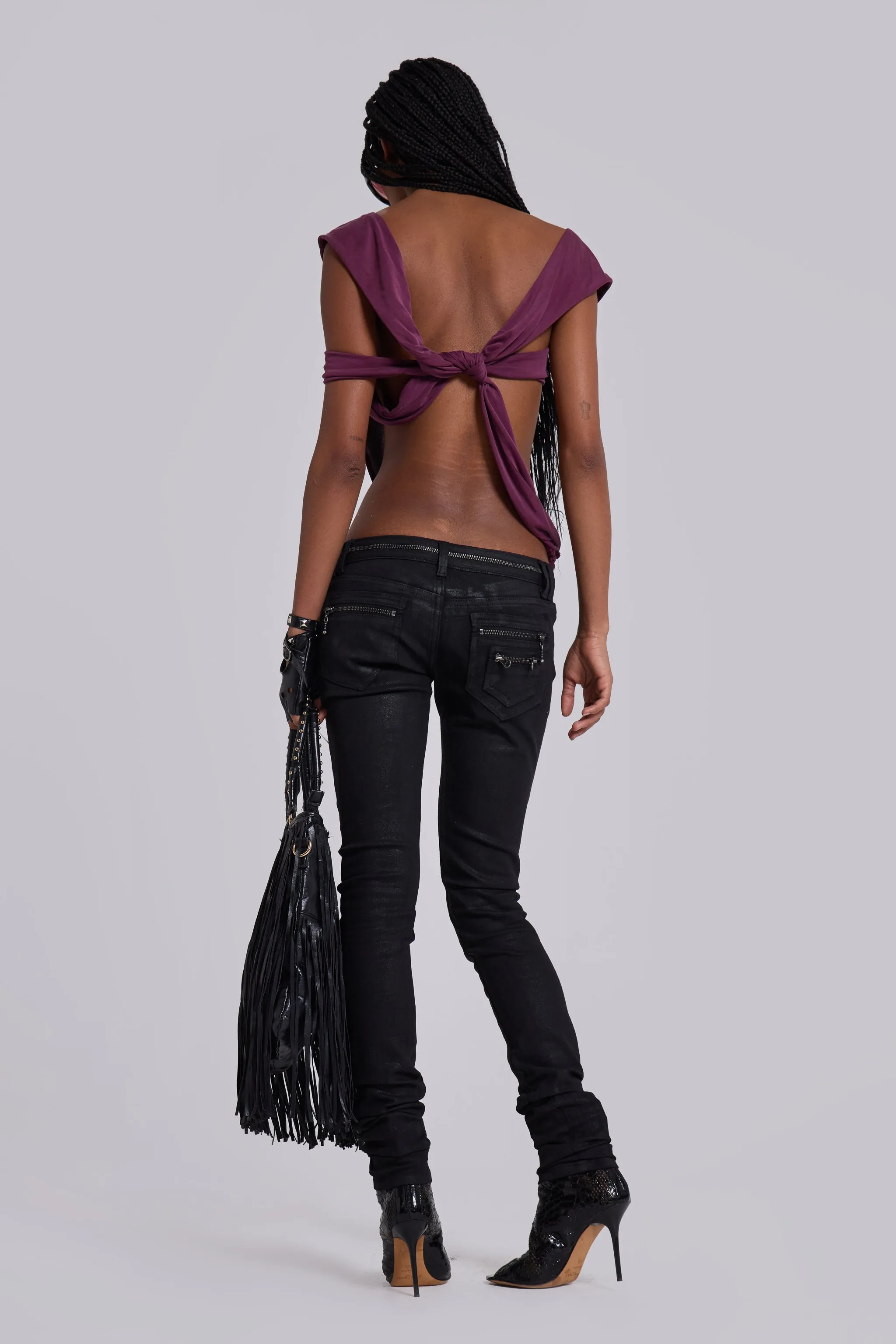 Liana Asymmetric Drape Top sold by Jaded London product image thumbnail 3