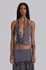 Selina Sequin Backless Top sold by Jaded London