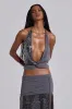 Selina Sequin Backless Top sold by Jaded London