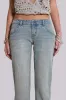 Cassia Cooper Bootcut Jeans in Light Blue sold by Jaded London