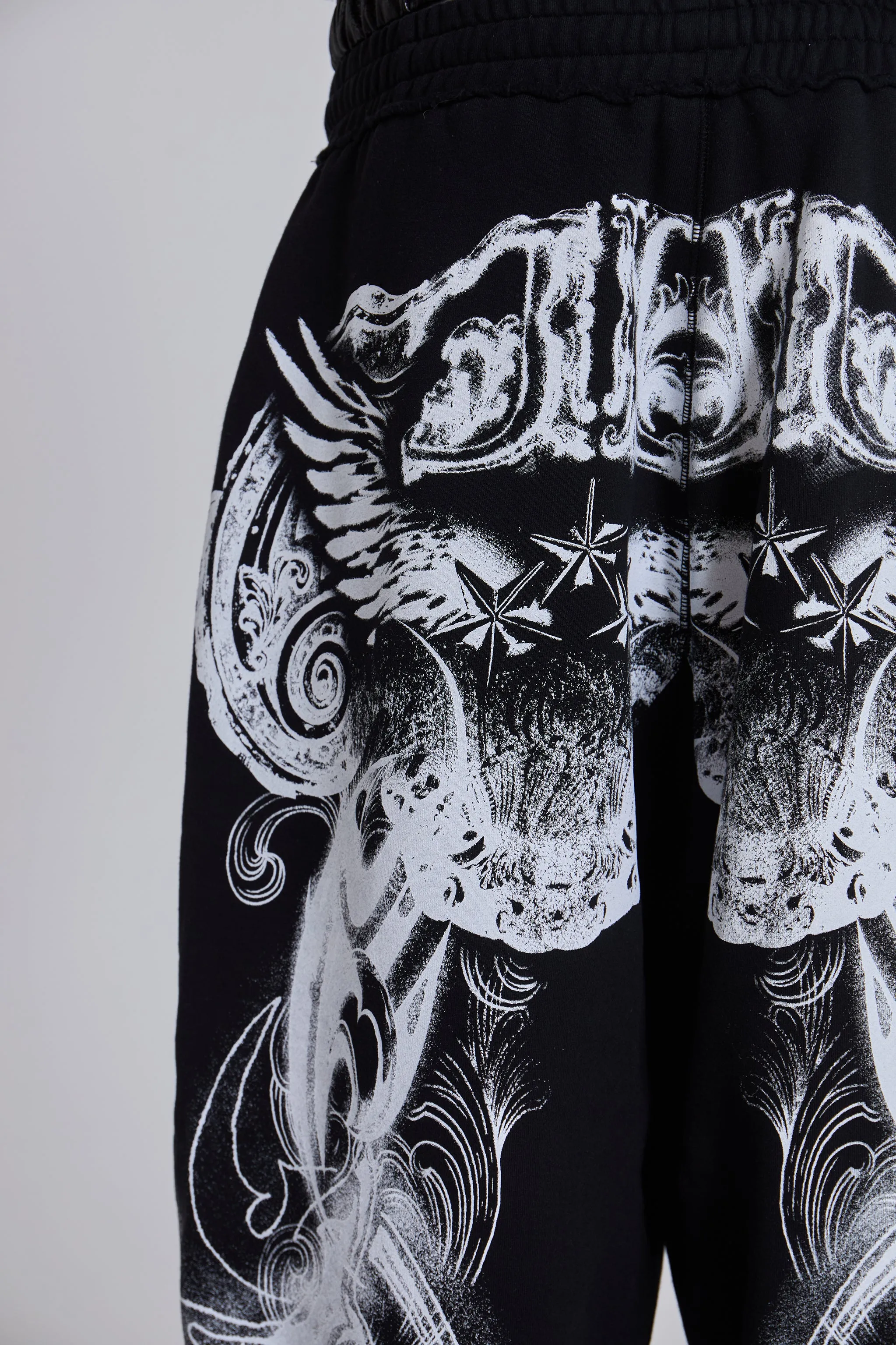 Black Gothic Print Baggy Monster Joggers sold by Jaded London product image thumbnail 4