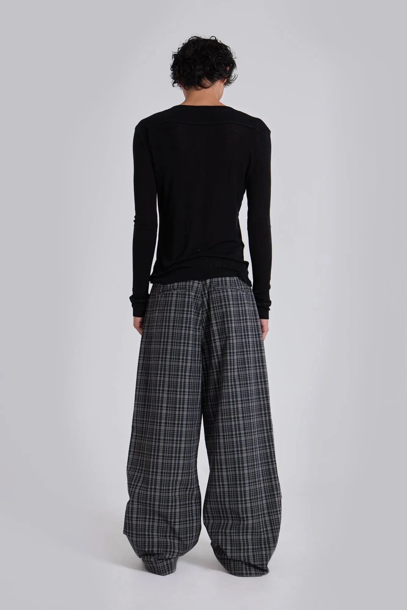 Black Check Goliath Suit Trousers sold by Jaded London product image thumbnail 4