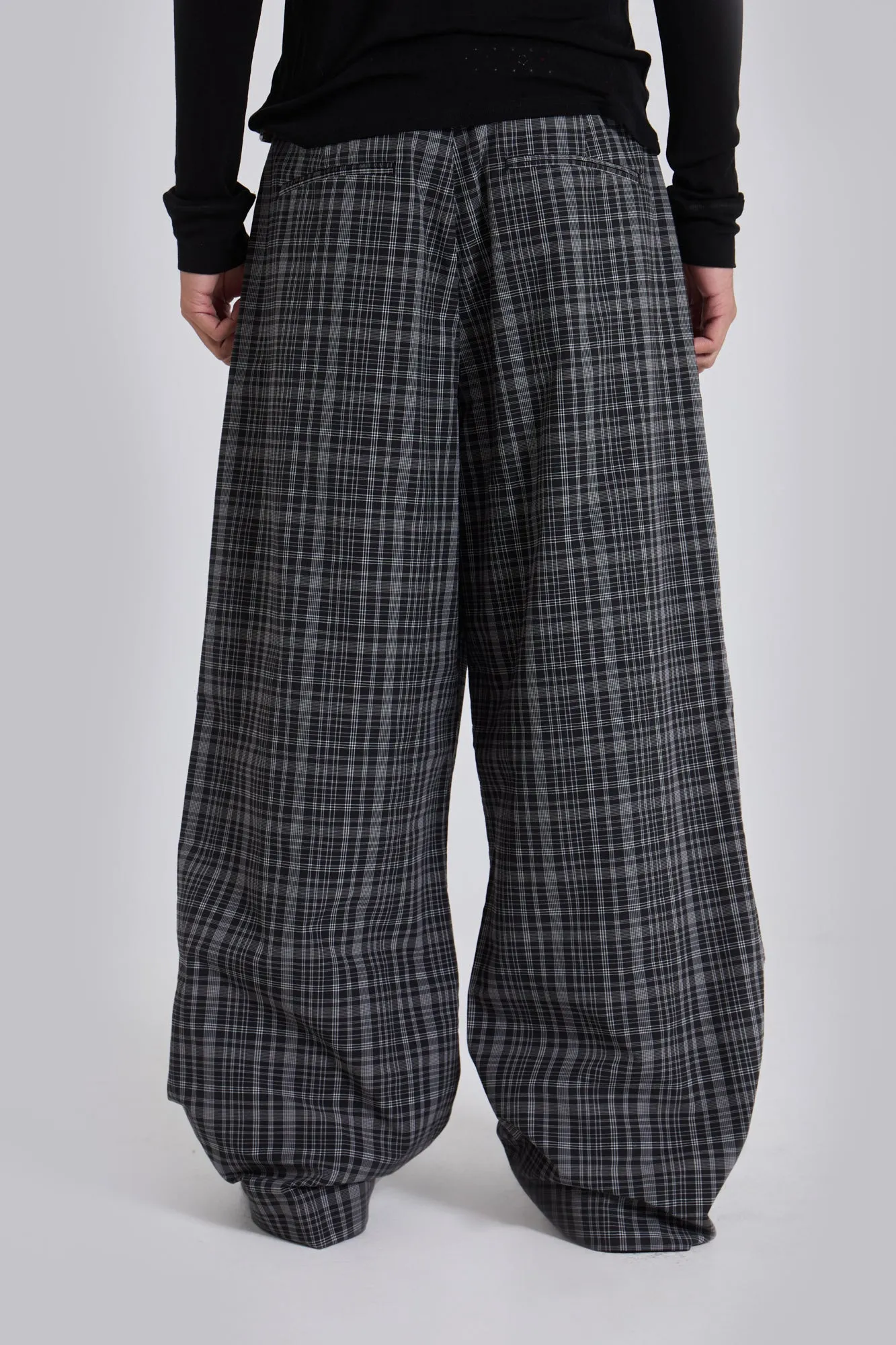 Black Check Goliath Suit Trousers sold by Jaded London product image thumbnail 5