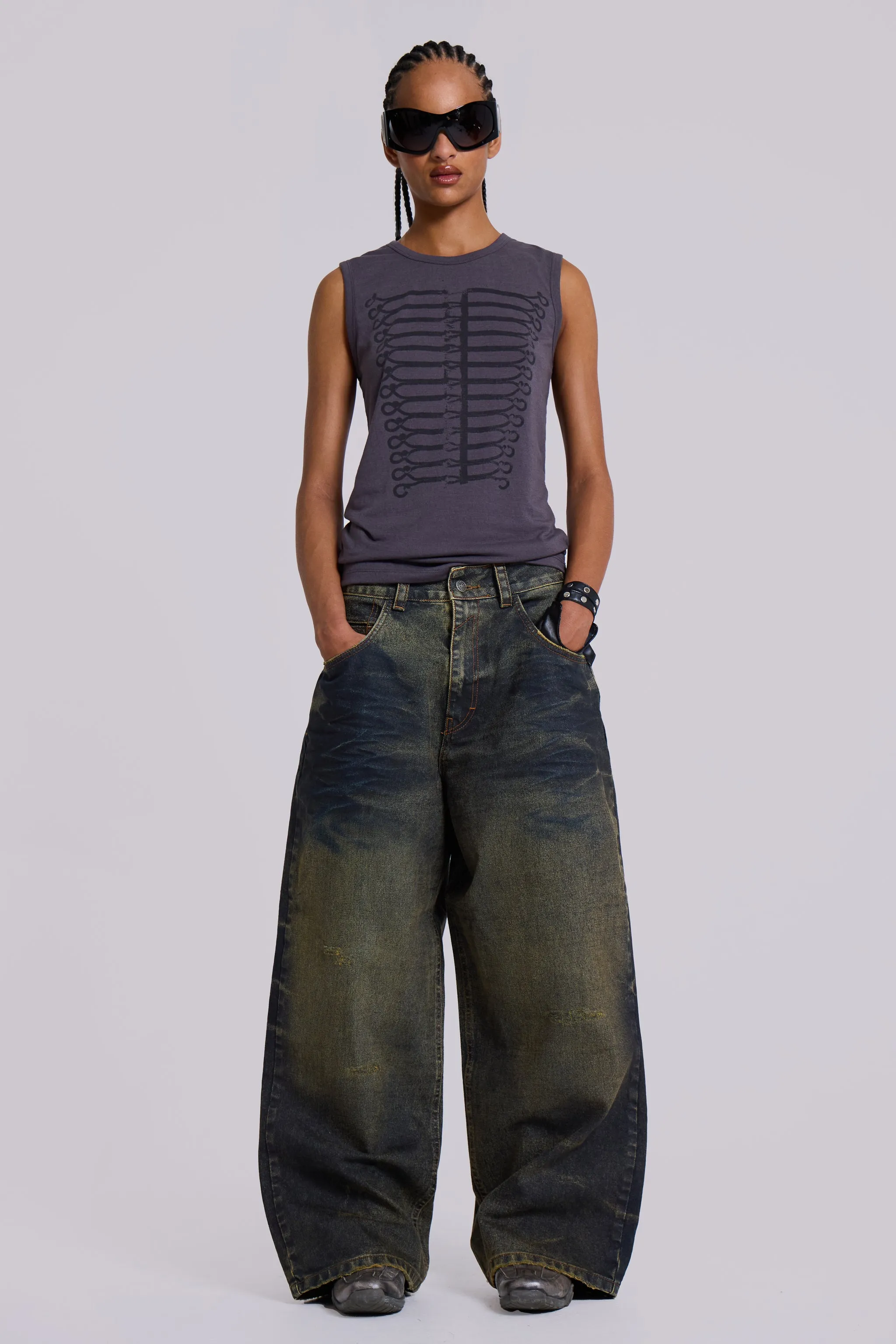 Rusted Cinch XL Colossus Jeans sold by Jaded London product image thumbnail 4