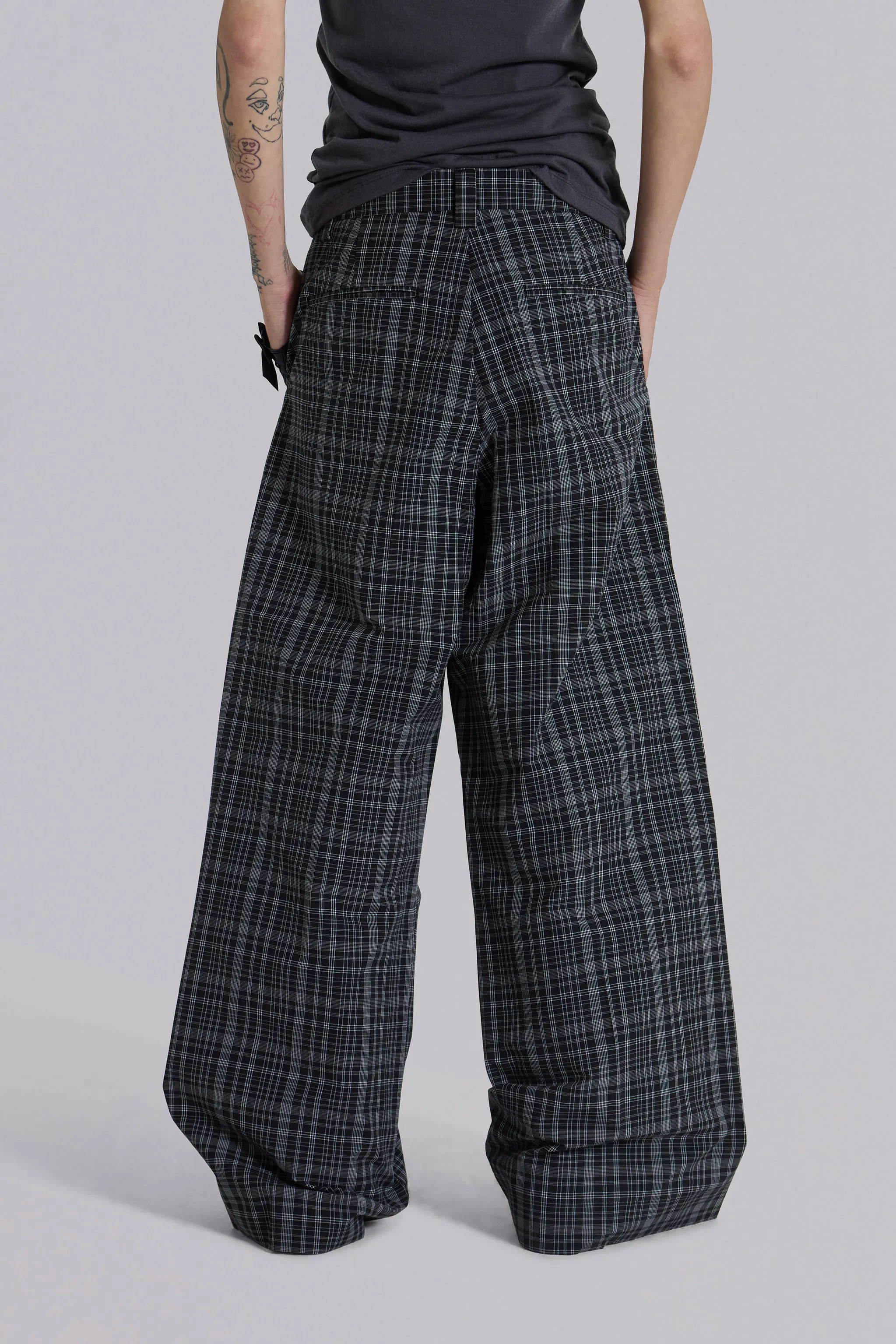 Black Check Goliath Suit Trousers sold by Jaded London product image thumbnail 4