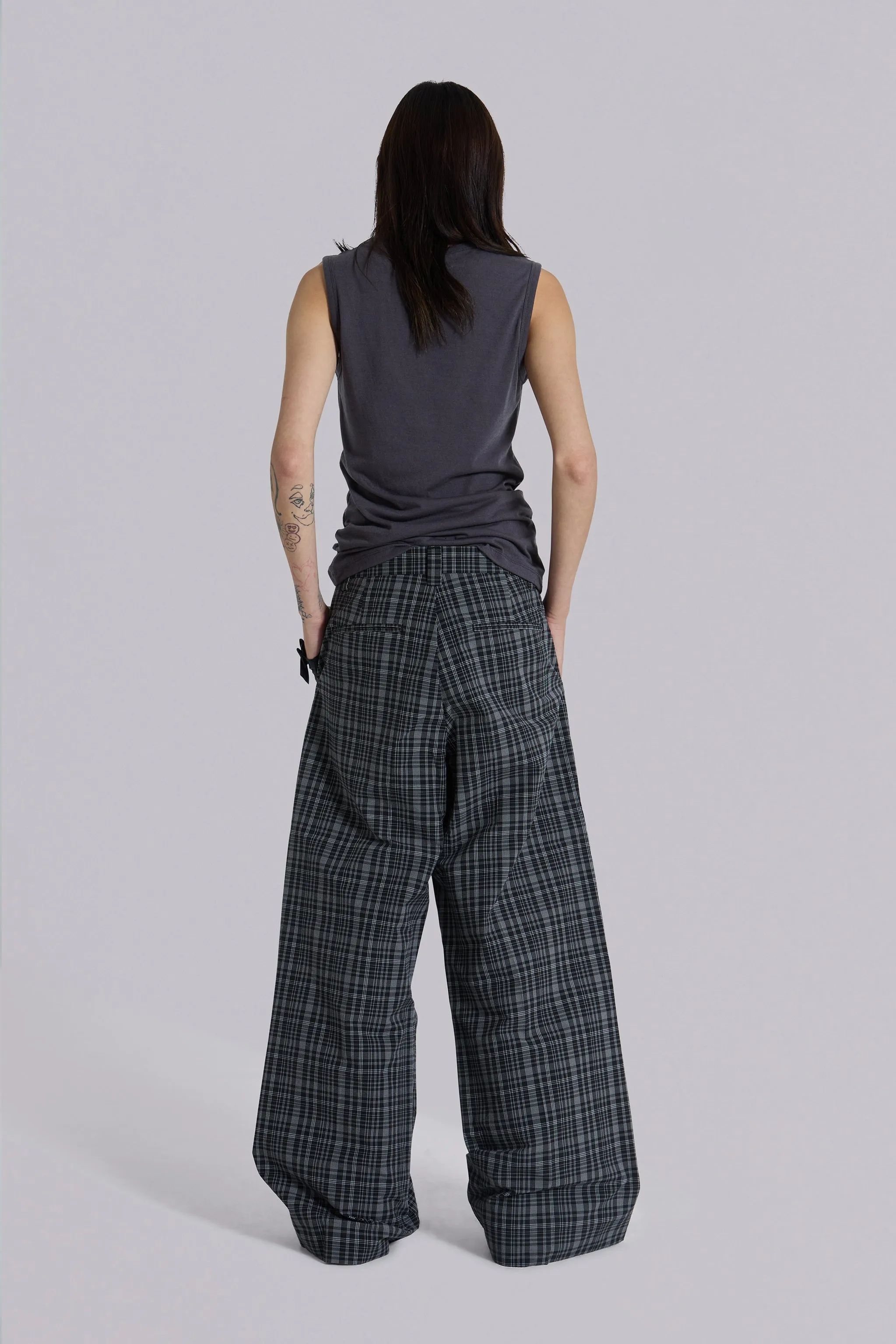 Black Check Goliath Suit Trousers sold by Jaded London product image thumbnail 5