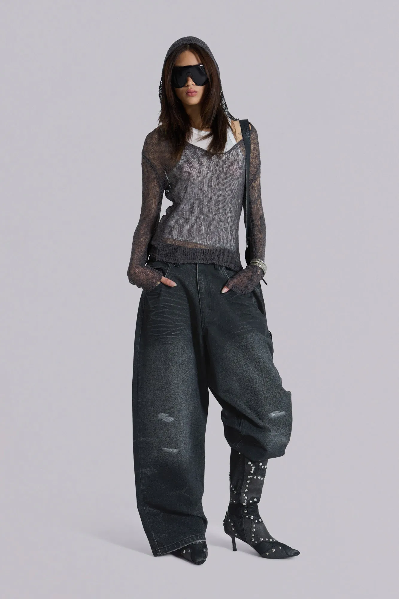 Black Cinch XL Colossus Jeans sold by Jaded London