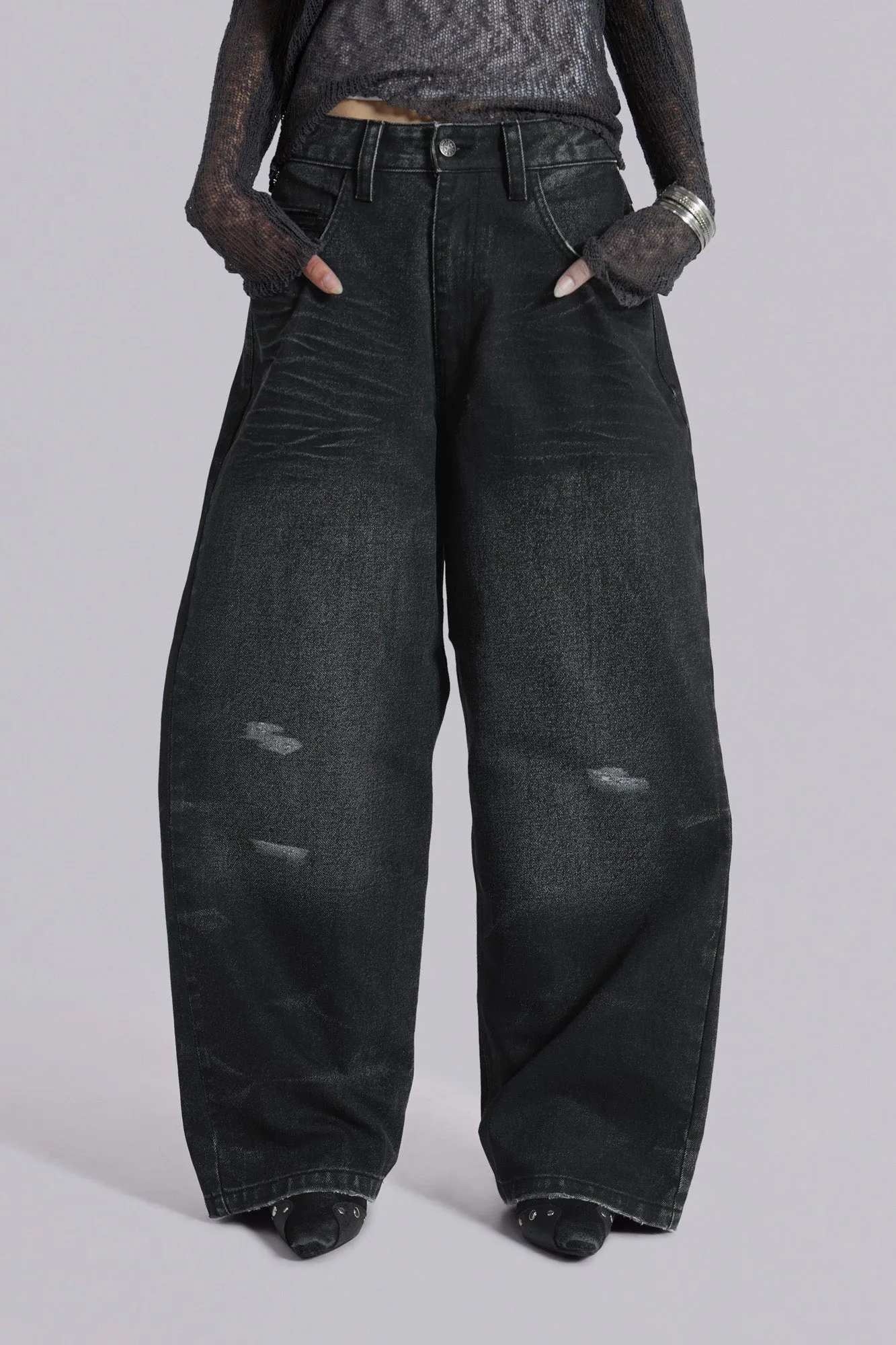 Black Cinch XL Colossus Jeans sold by Jaded London product image thumbnail 2