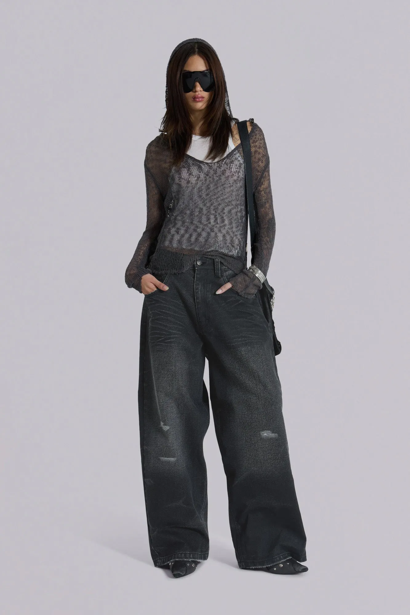 Black Cinch XL Colossus Jeans sold by Jaded London product image thumbnail 4