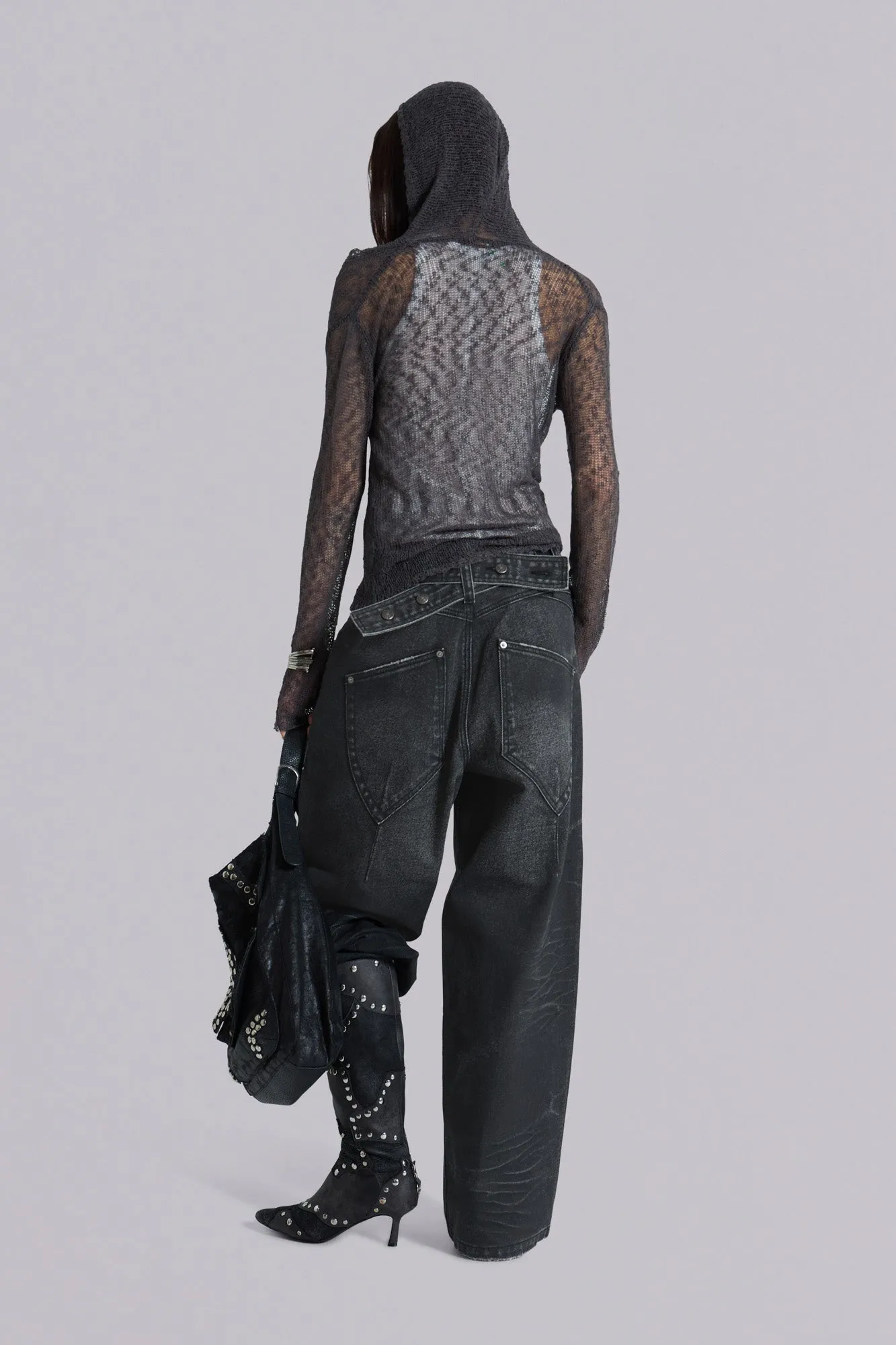 Black Cinch XL Colossus Jeans sold by Jaded London product image thumbnail 3