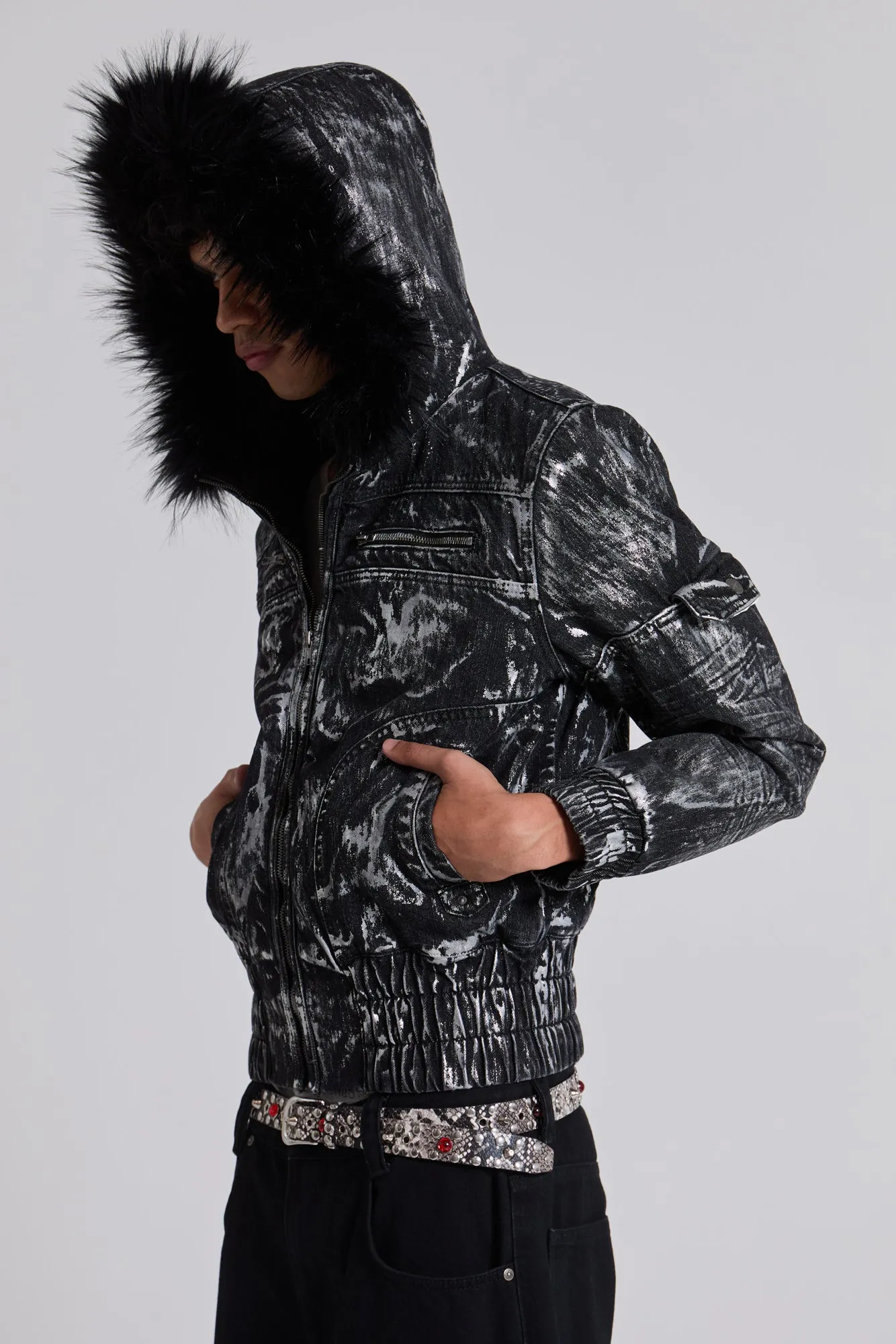 Gunmetal Marshal Jacket sold by Jaded London