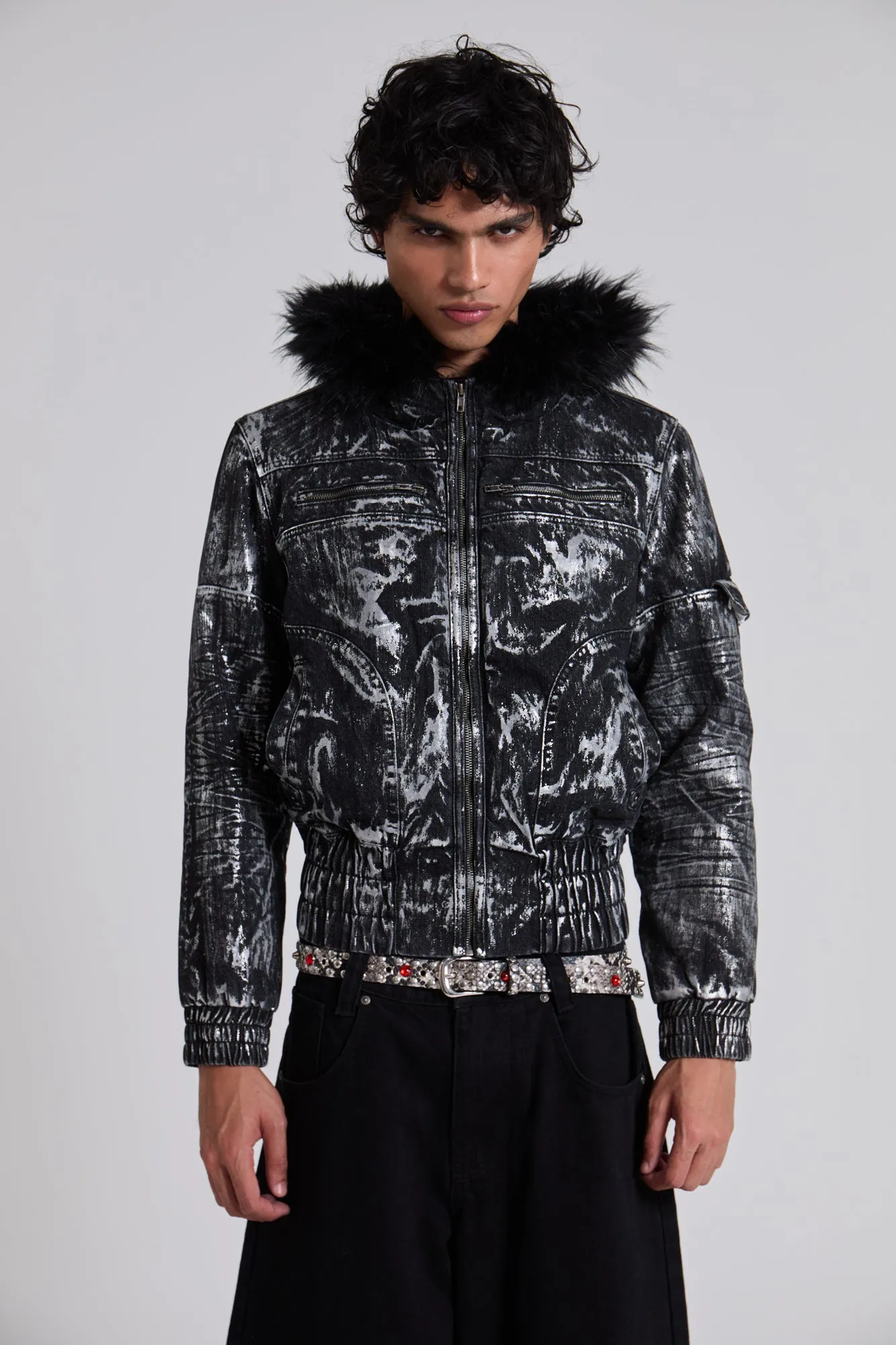 Gunmetal Marshal Jacket sold by Jaded London product image thumbnail 2