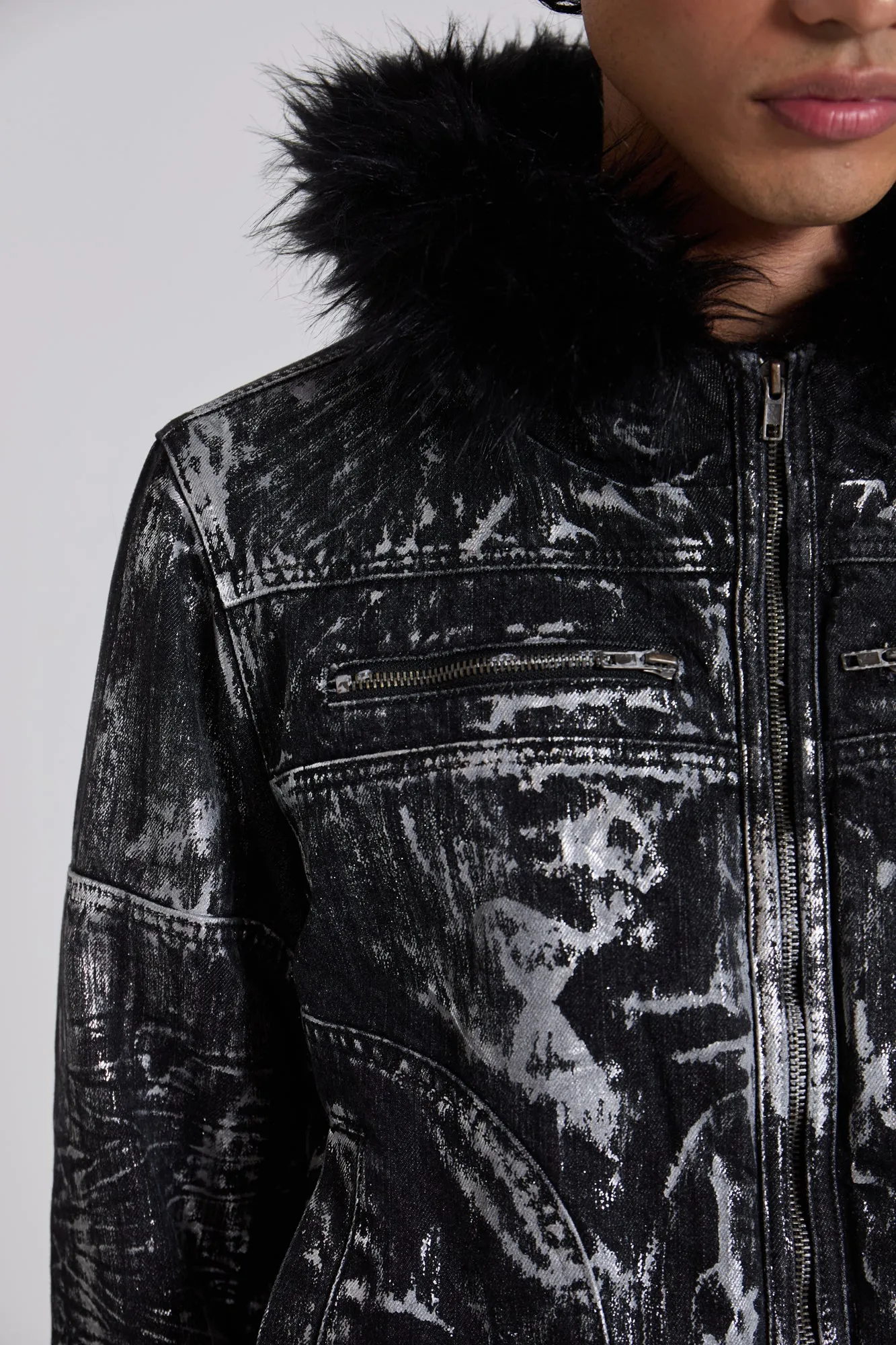 Gunmetal Marshal Jacket sold by Jaded London product image thumbnail 5