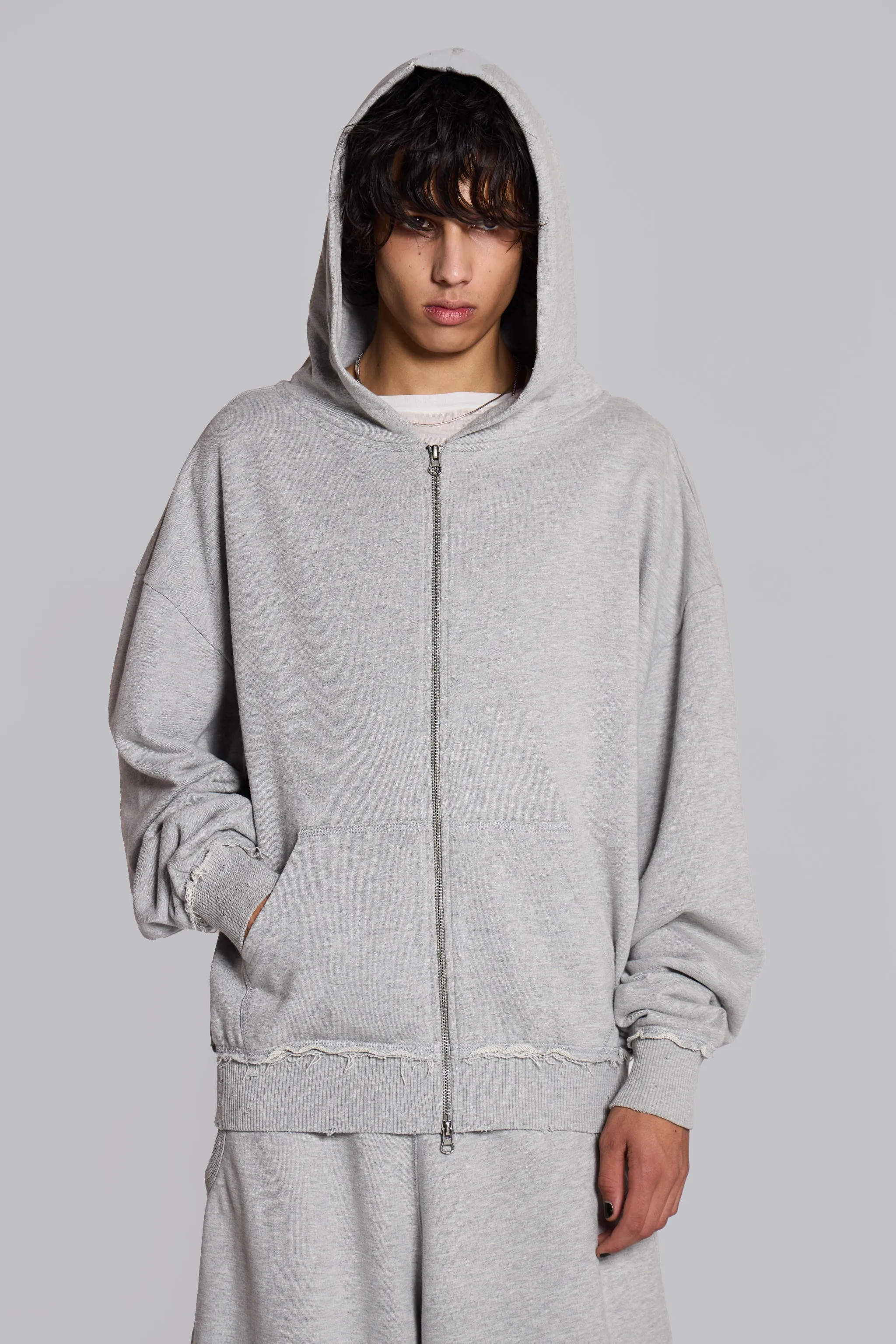 Grey Marl Oversized Monster Hoodie sold by Jaded London product image thumbnail 5