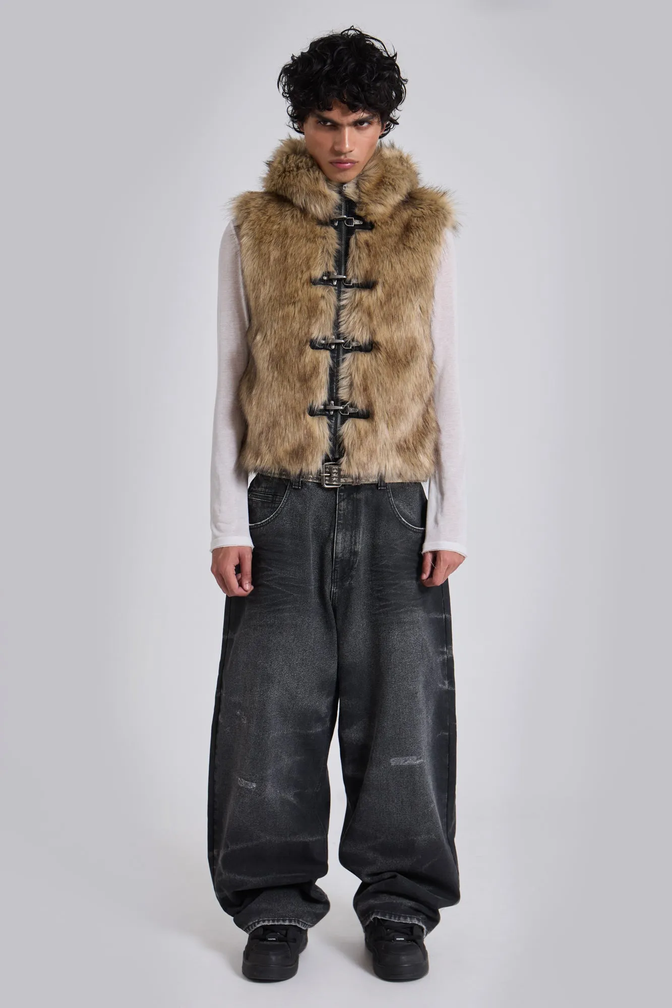 Mendoza Faux Fur Gilet sold by Jaded London product image thumbnail 3