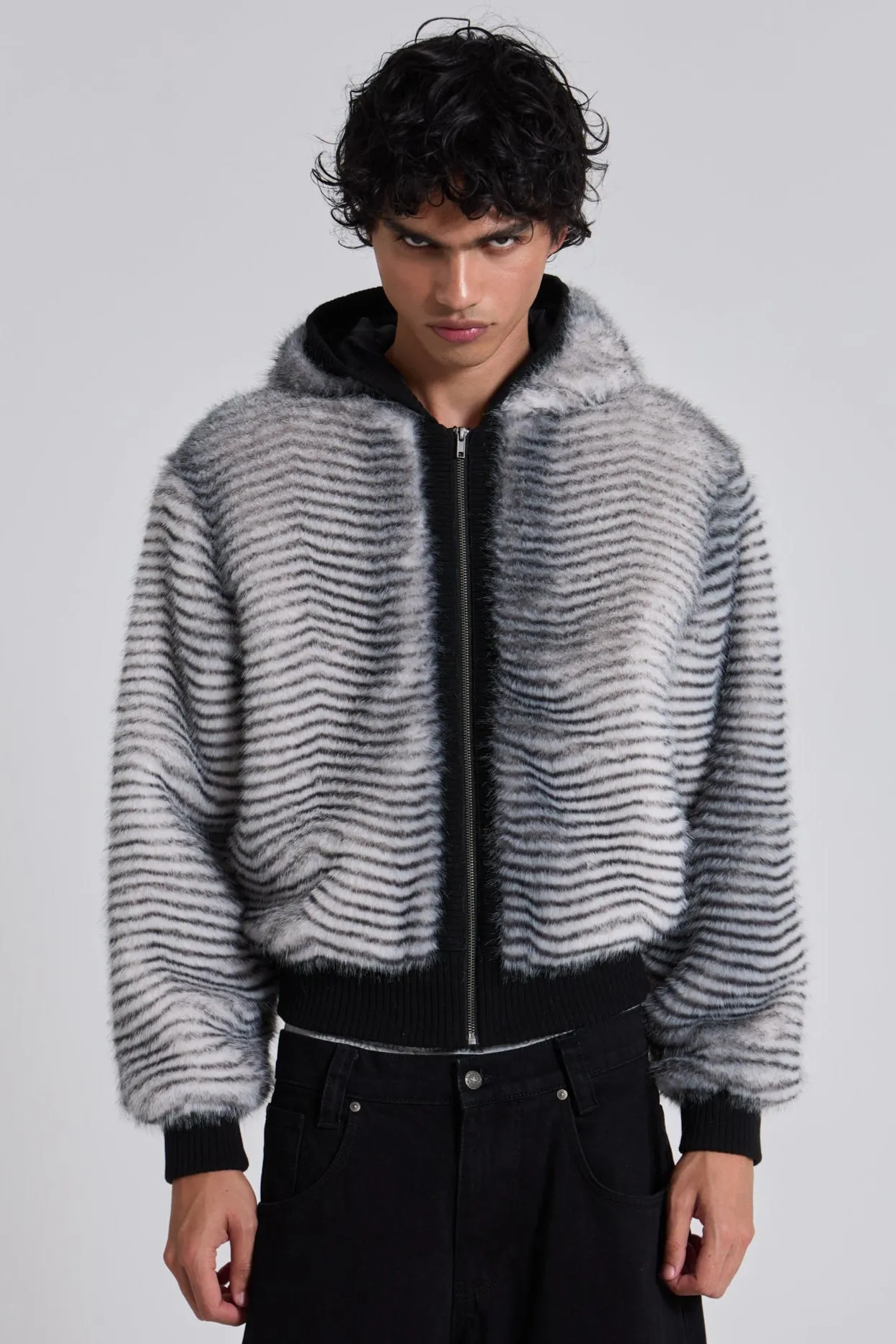 White Bear Faux Fur Jacket sold by Jaded London