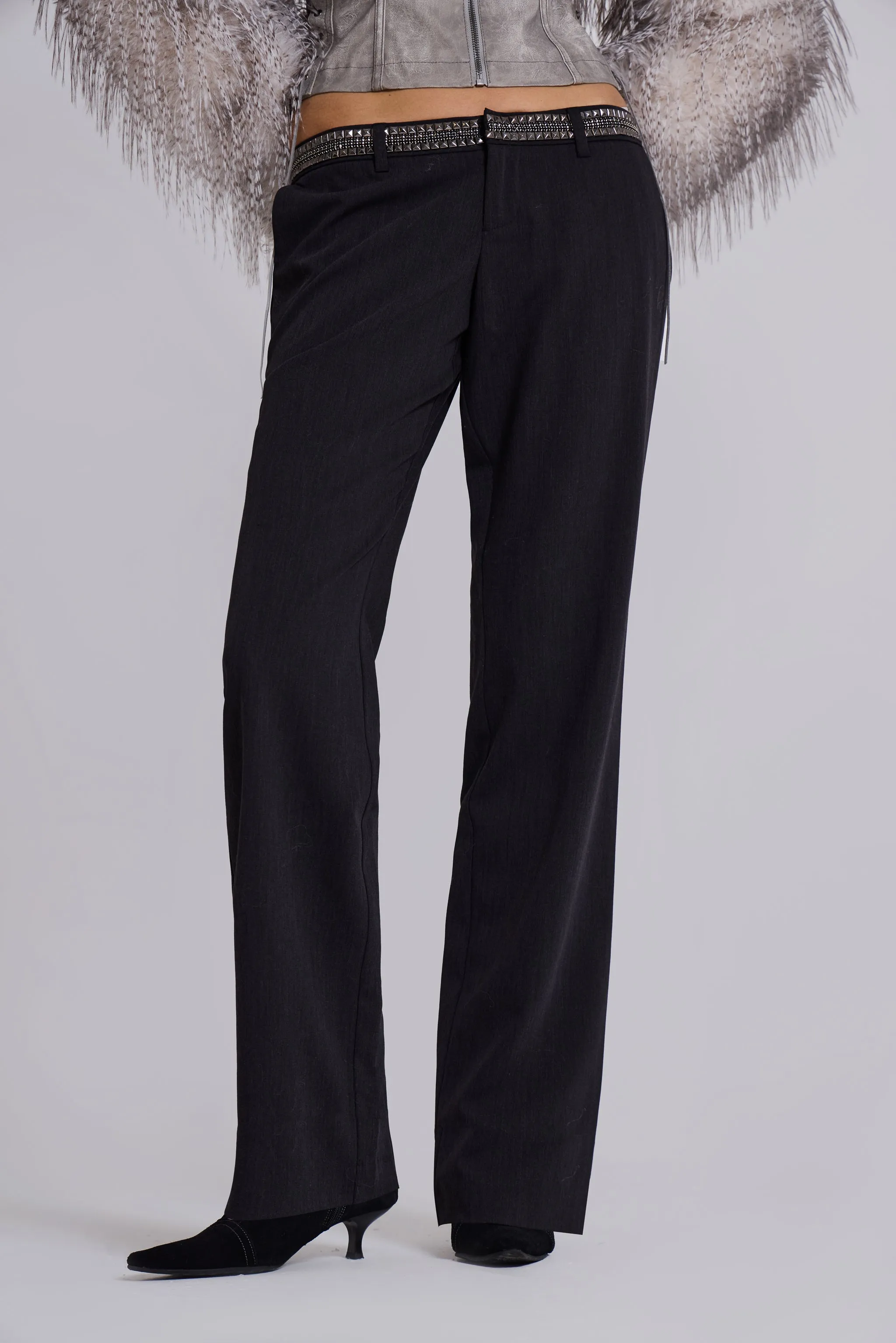 Venissa Embellished Low Rise Tailored Trousers sold by Jaded London product image thumbnail 2