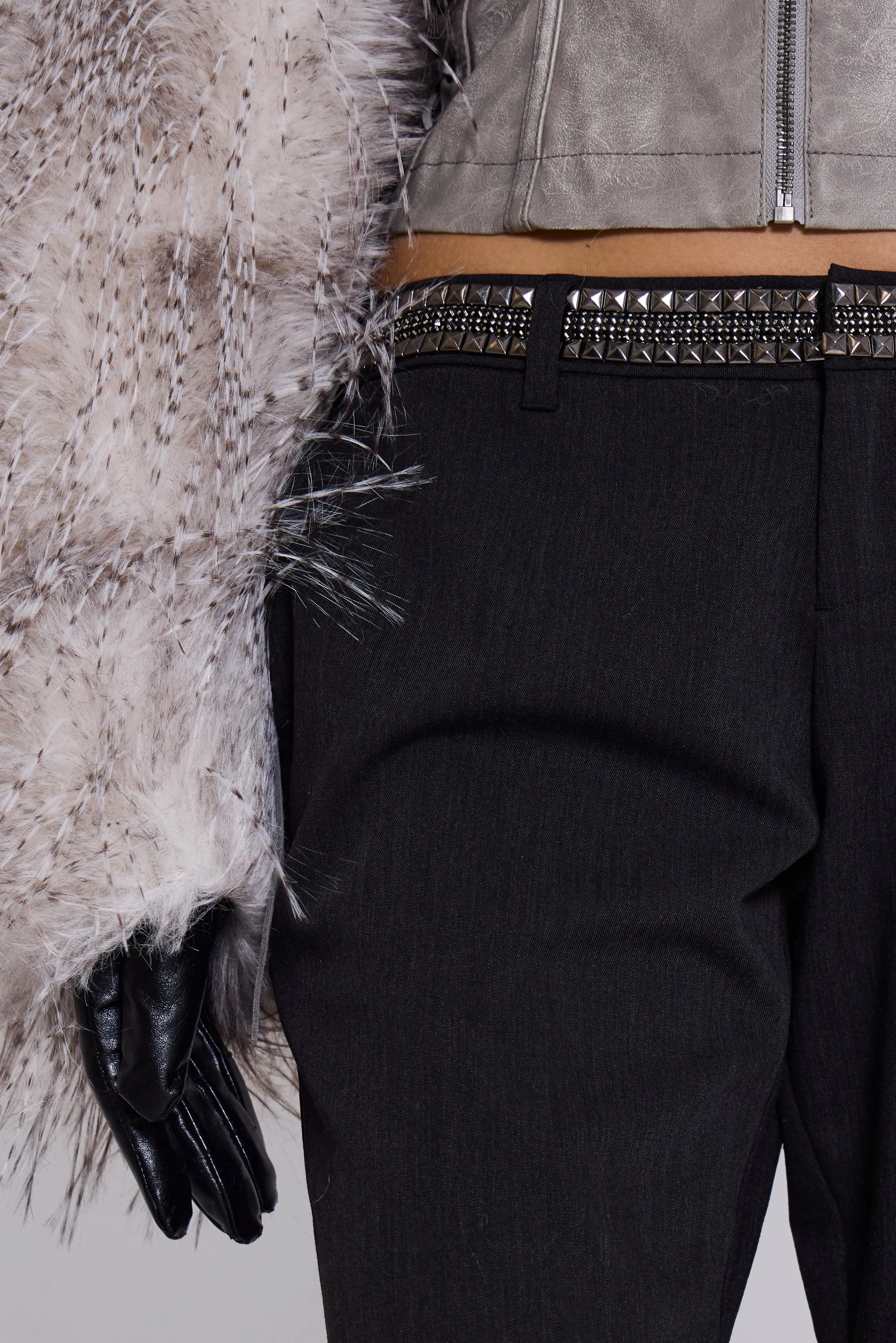 Venissa Embellished Low Rise Tailored Trousers sold by Jaded London product image thumbnail 3