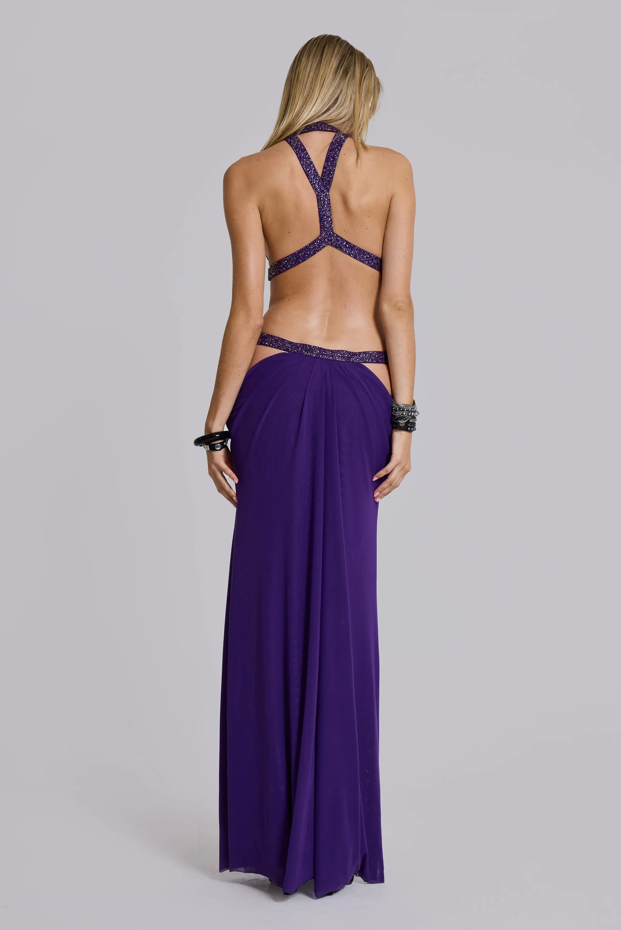 6AM Cut Out Maxi Dress in Violet sold by Jaded London product image thumbnail 5