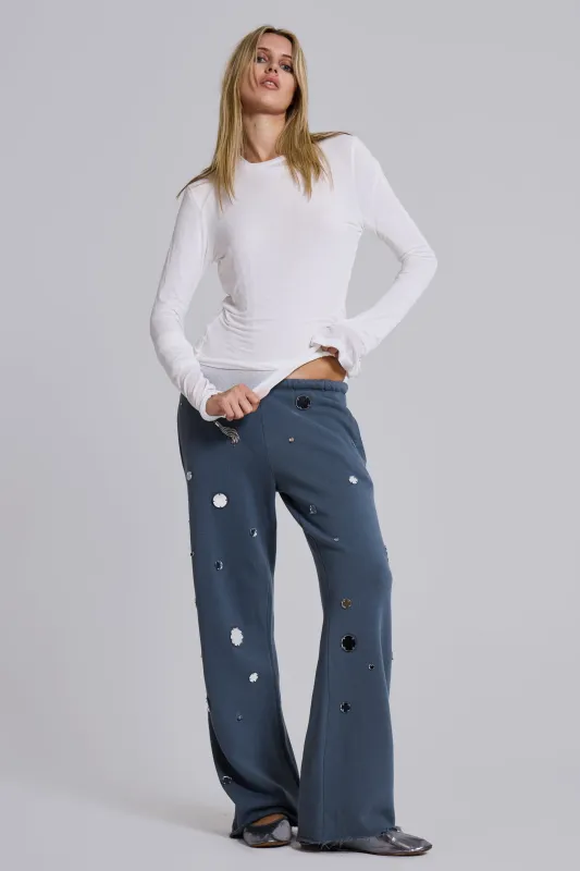 Tarra Embellished Slouchy Bootcut Jogger sold by Jaded London