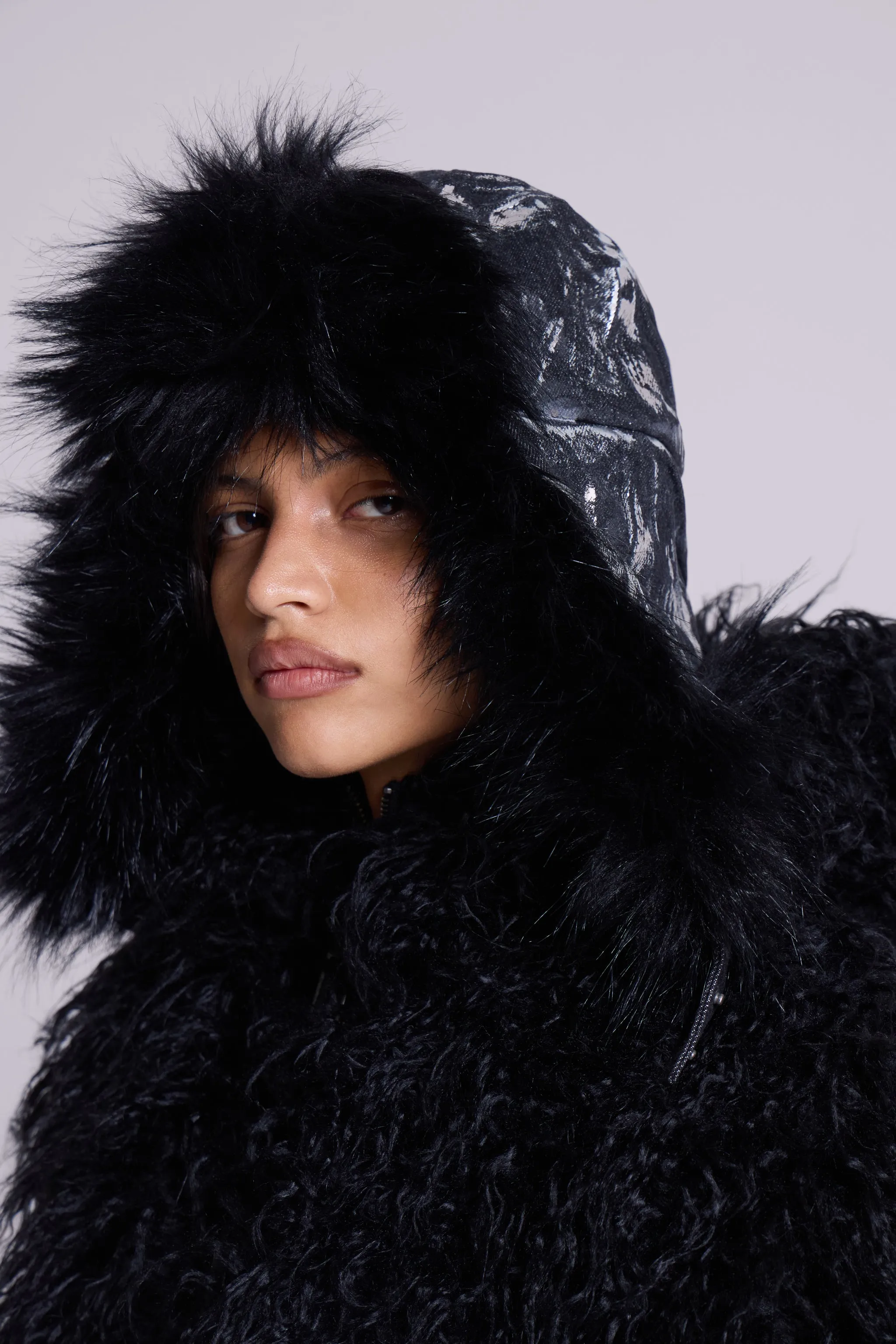 Gunmetal Denim Trapper Hat sold by Jaded London