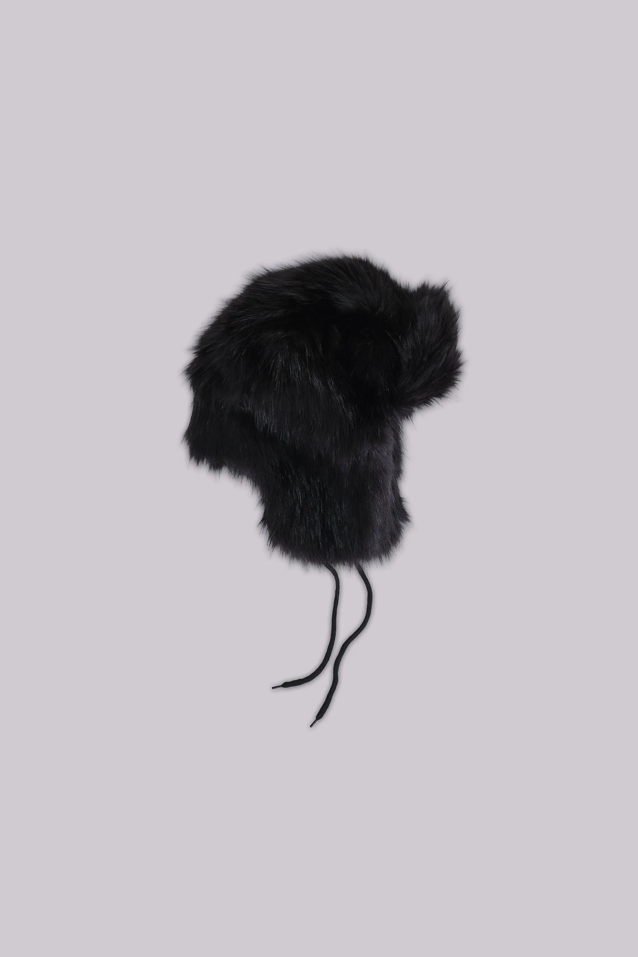 Black Faux Fur Trapper Hat sold by Jaded London