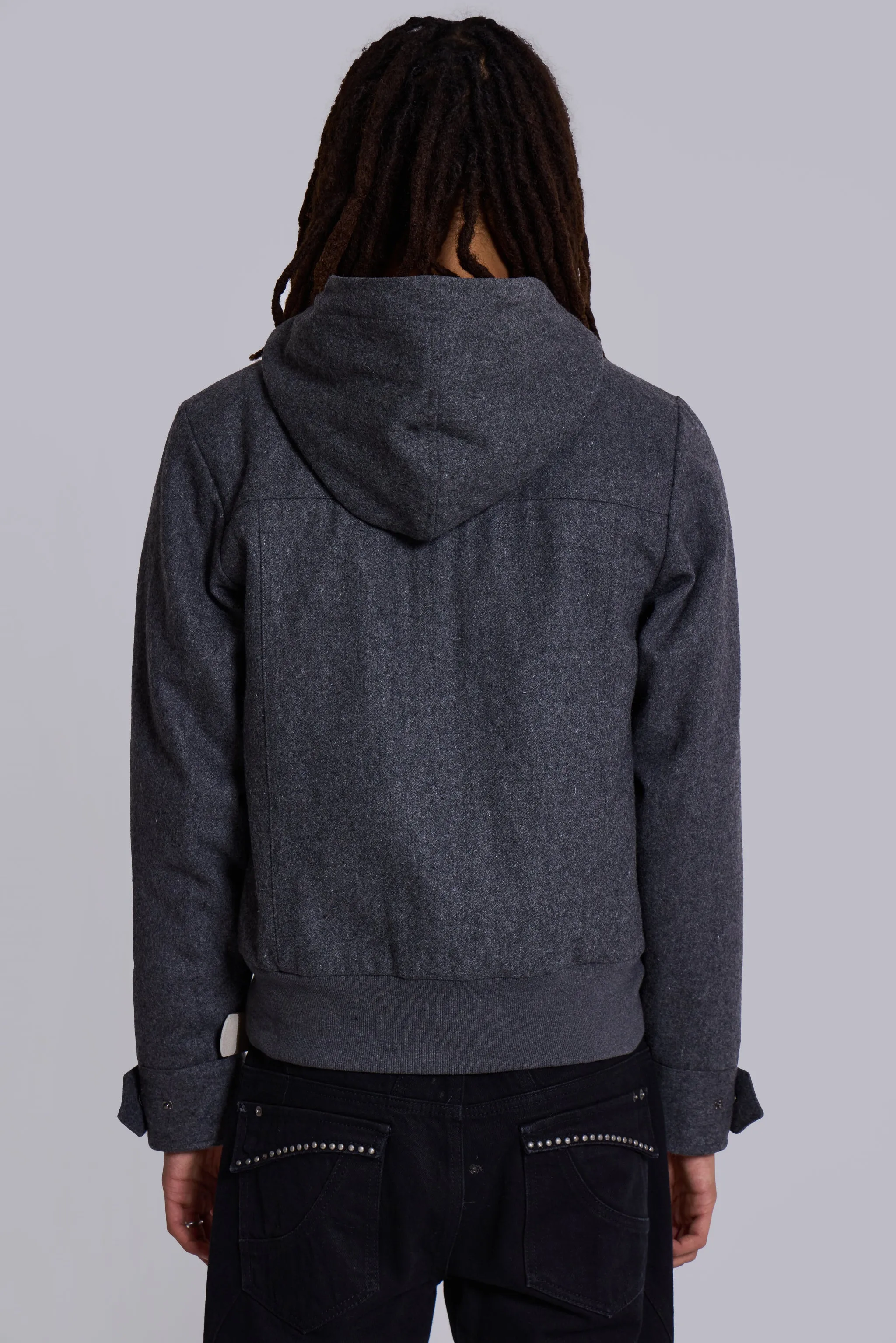 Marl Military Hooded Jacket sold by Jaded London product image thumbnail 4