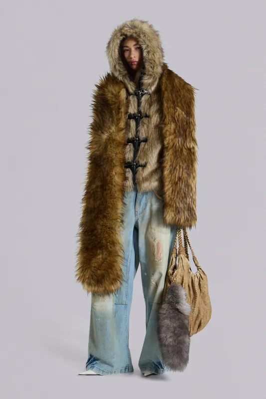 Blonde Cara Faux Fur Scarf sold by Jaded London