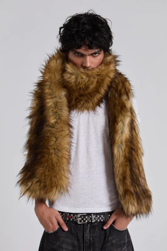 Blonde Cara Faux Fur Scarf sold by Jaded London