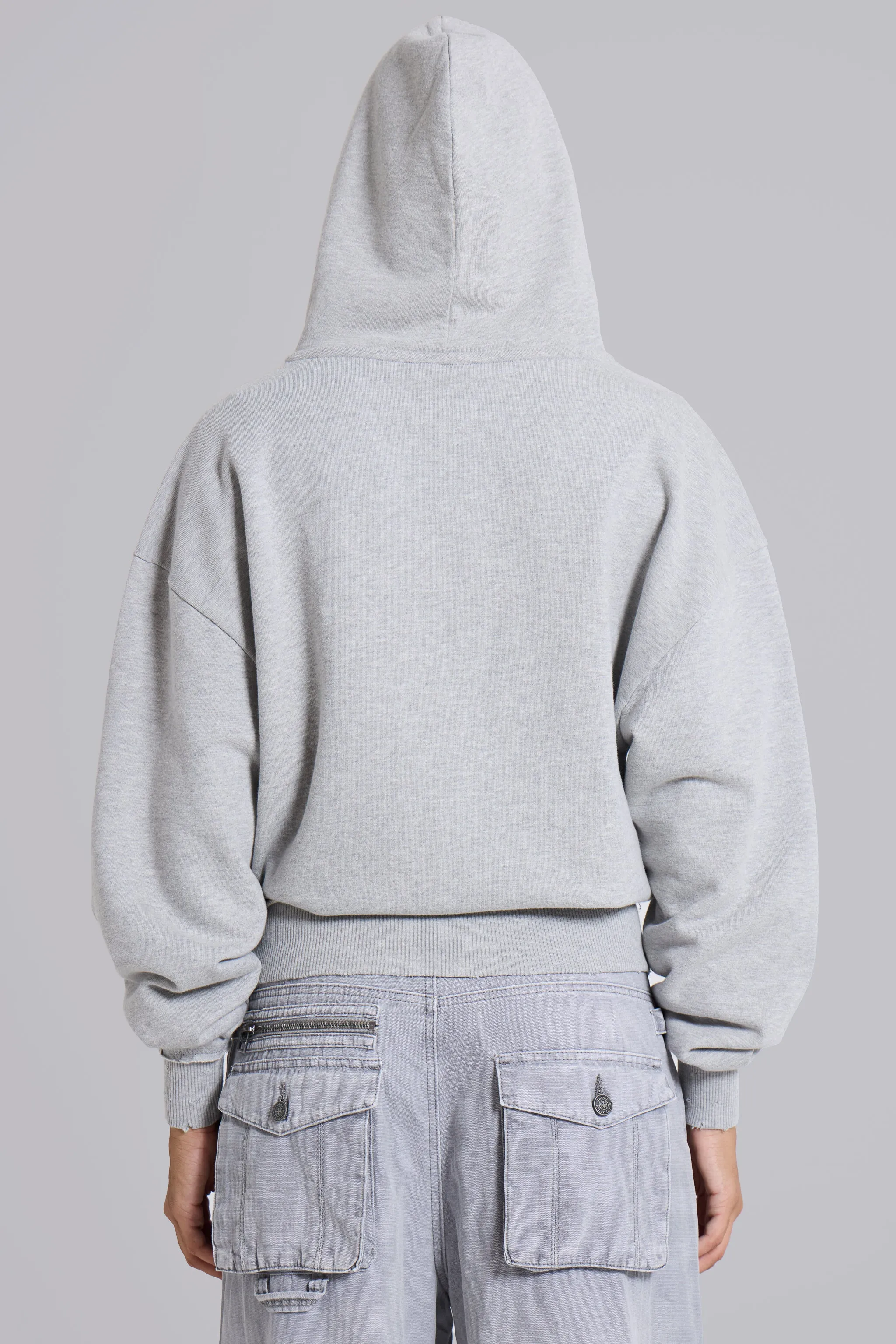 Grey Marl Oversized Monster Hoodie sold by Jaded London product image thumbnail 5