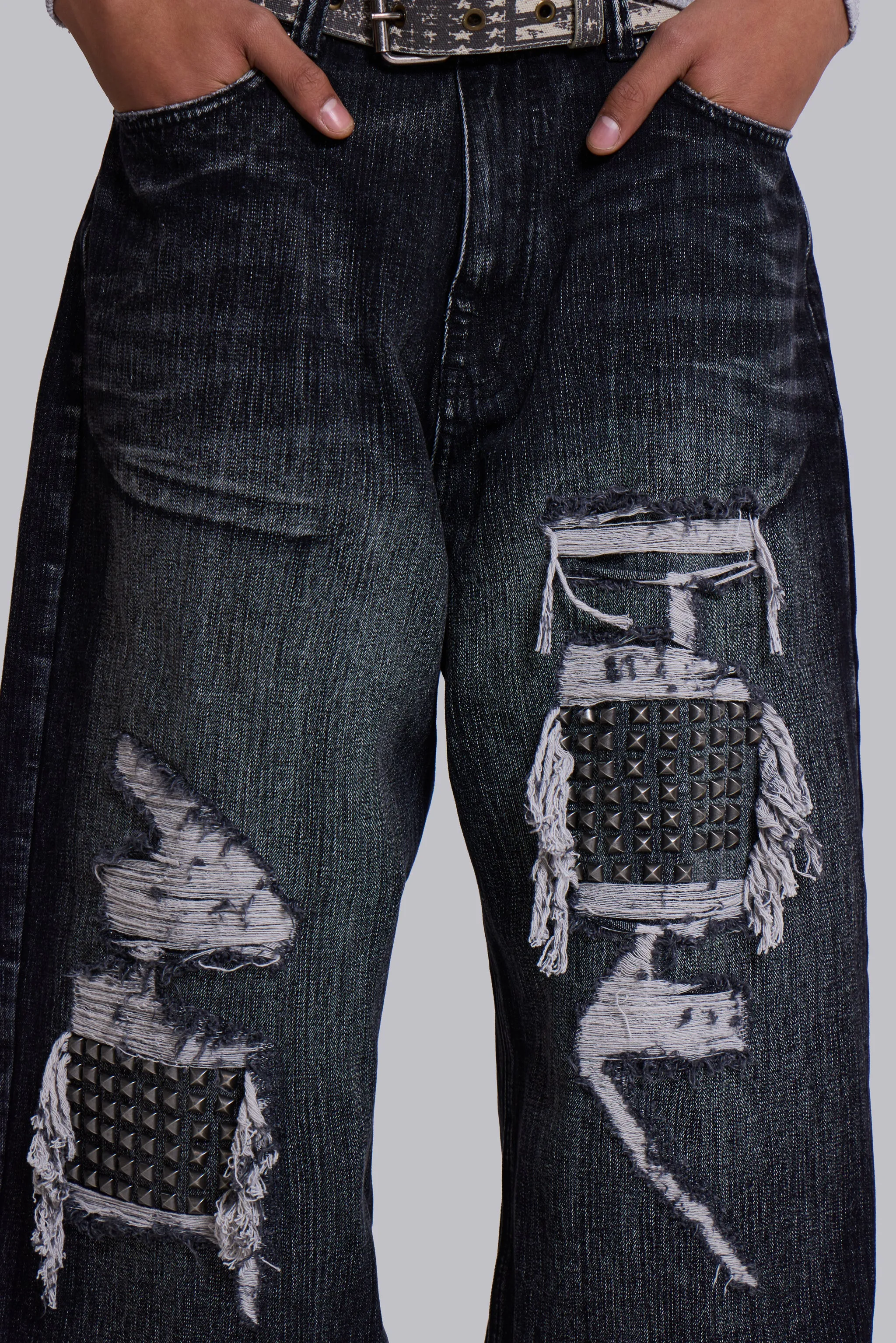 Studded XL Colossus Jeans sold by Jaded London product image thumbnail 5