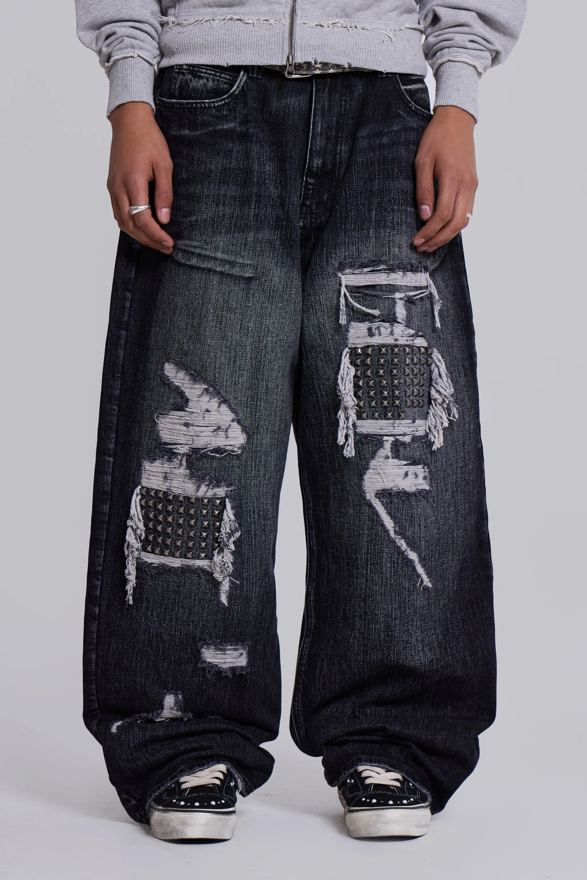 Studded XL Colossus Jeans sold by Jaded London