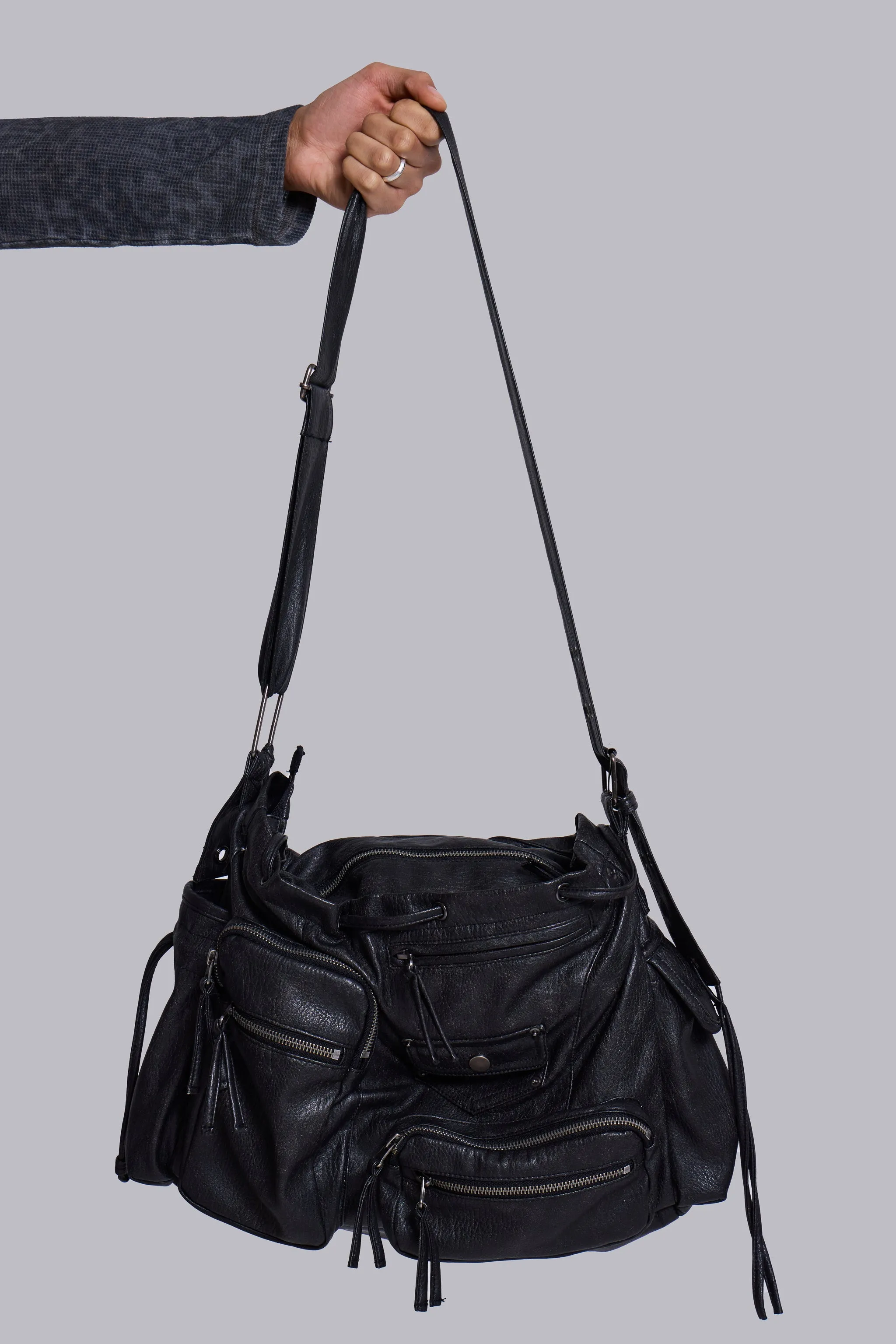 Faux Leather Utility Satchel sold by Jaded London