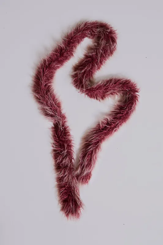 Leonie Faux Mongolian Fur Scarf in Quartz sold by Jaded London