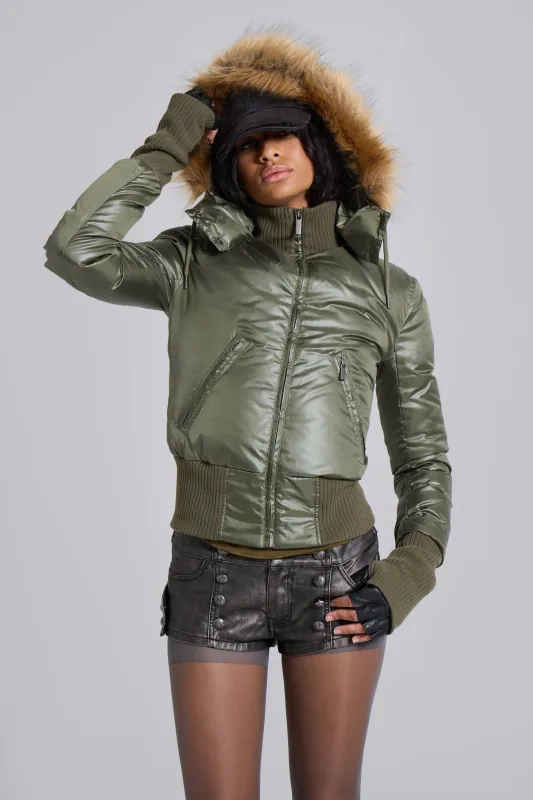 Khaki Mercury Jacket sold by Jaded London