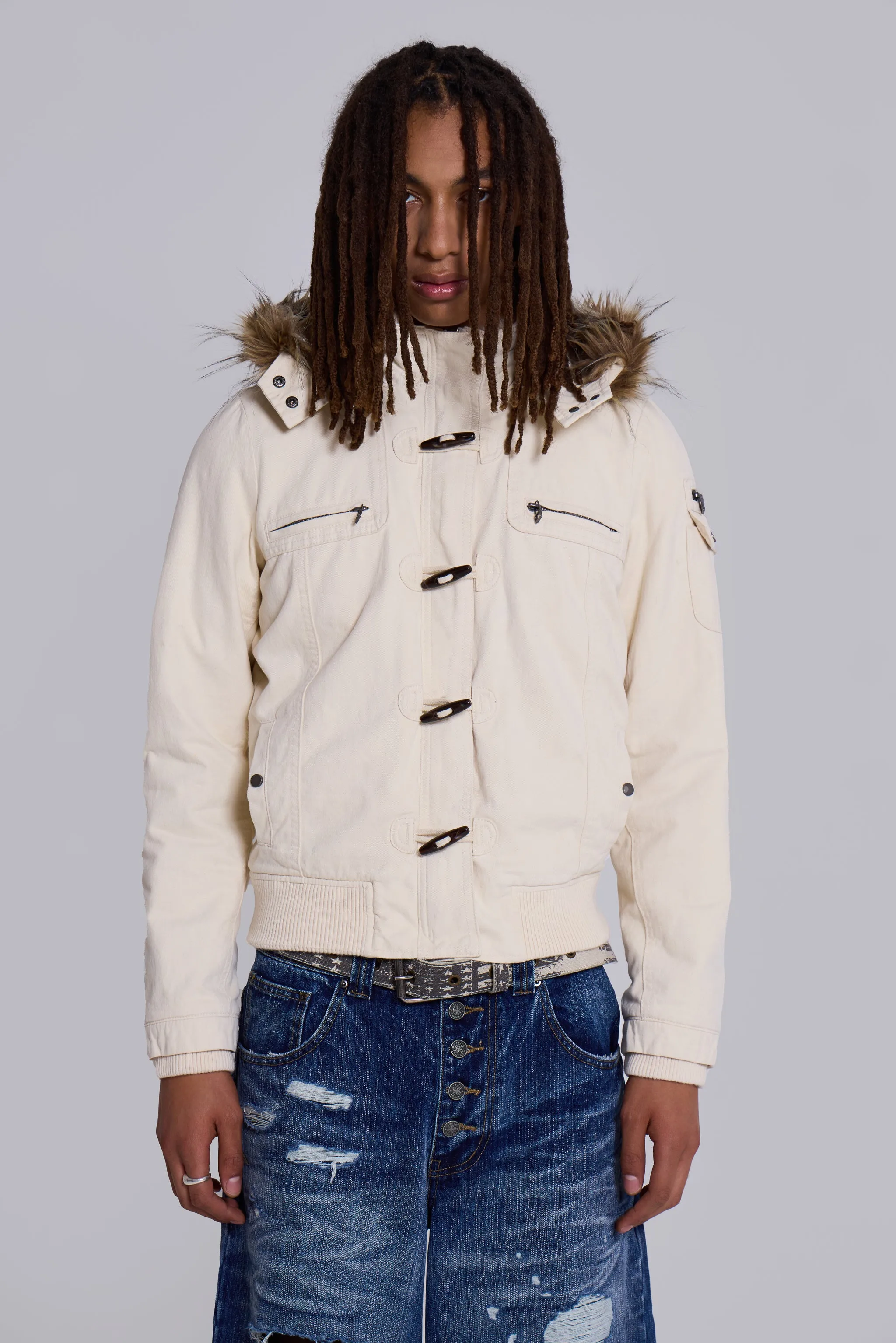 Ecru Merida Jacket sold by Jaded London
