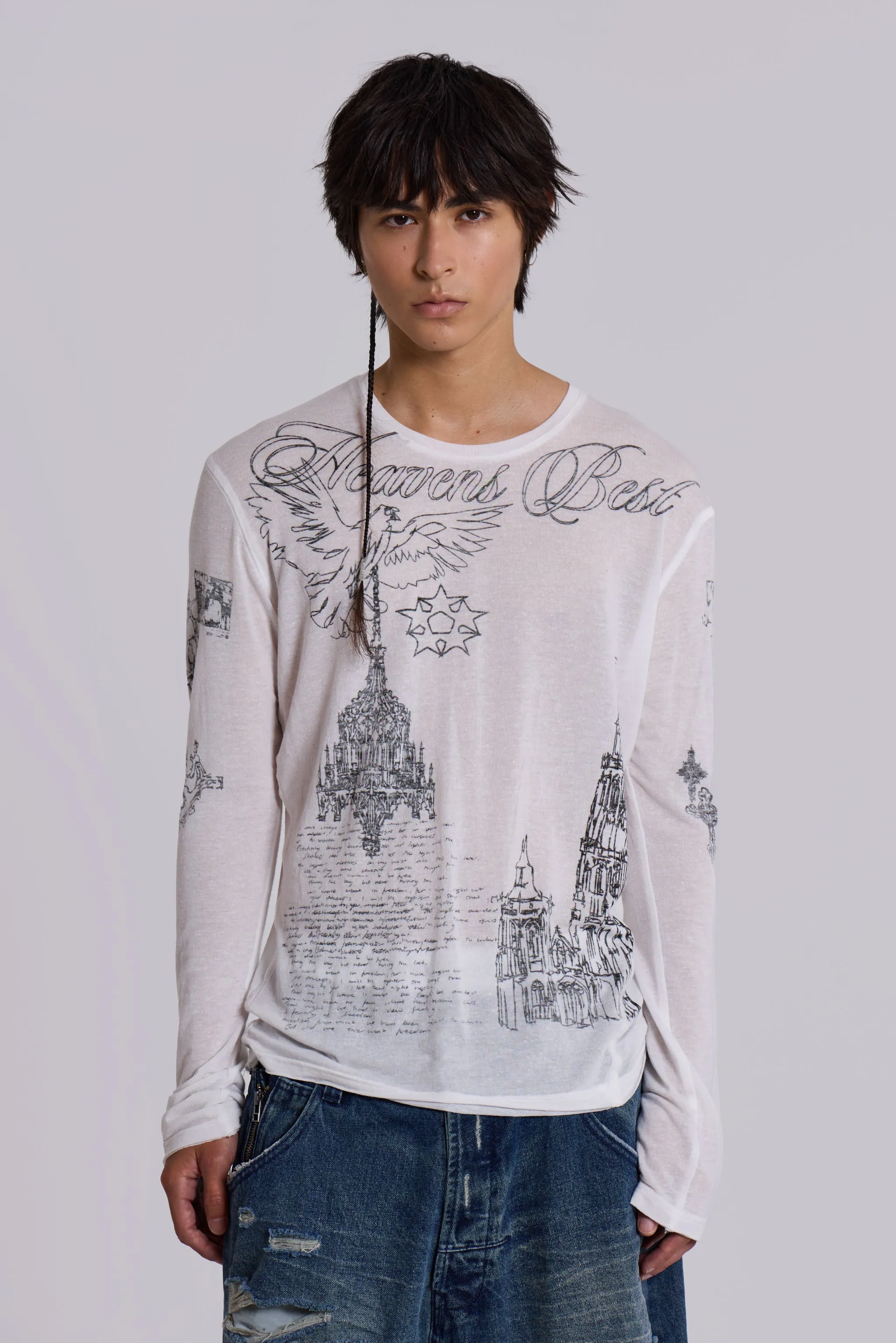 Archangel Mist Long Sleeve Top sold by Jaded London