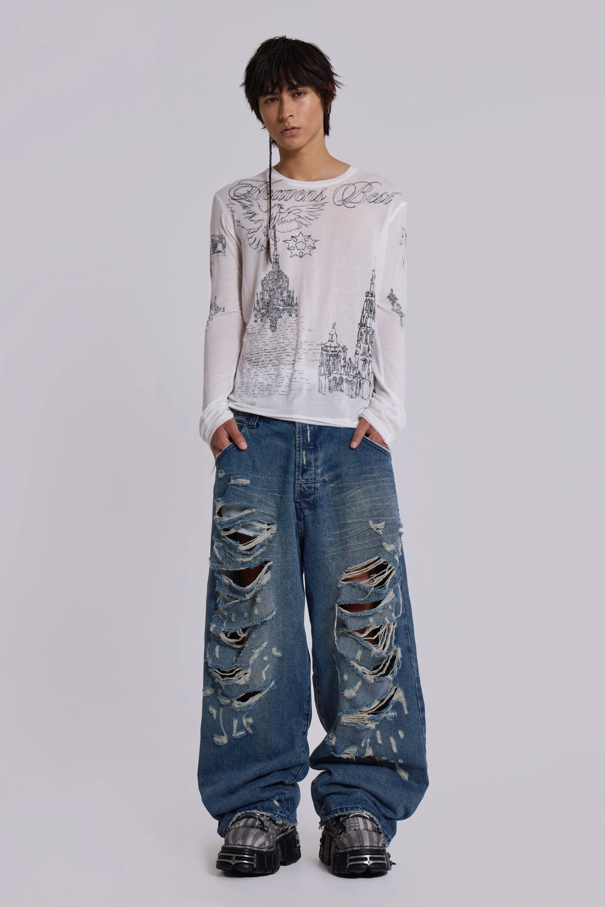 Archangel Mist Long Sleeve Top sold by Jaded London product image thumbnail 5