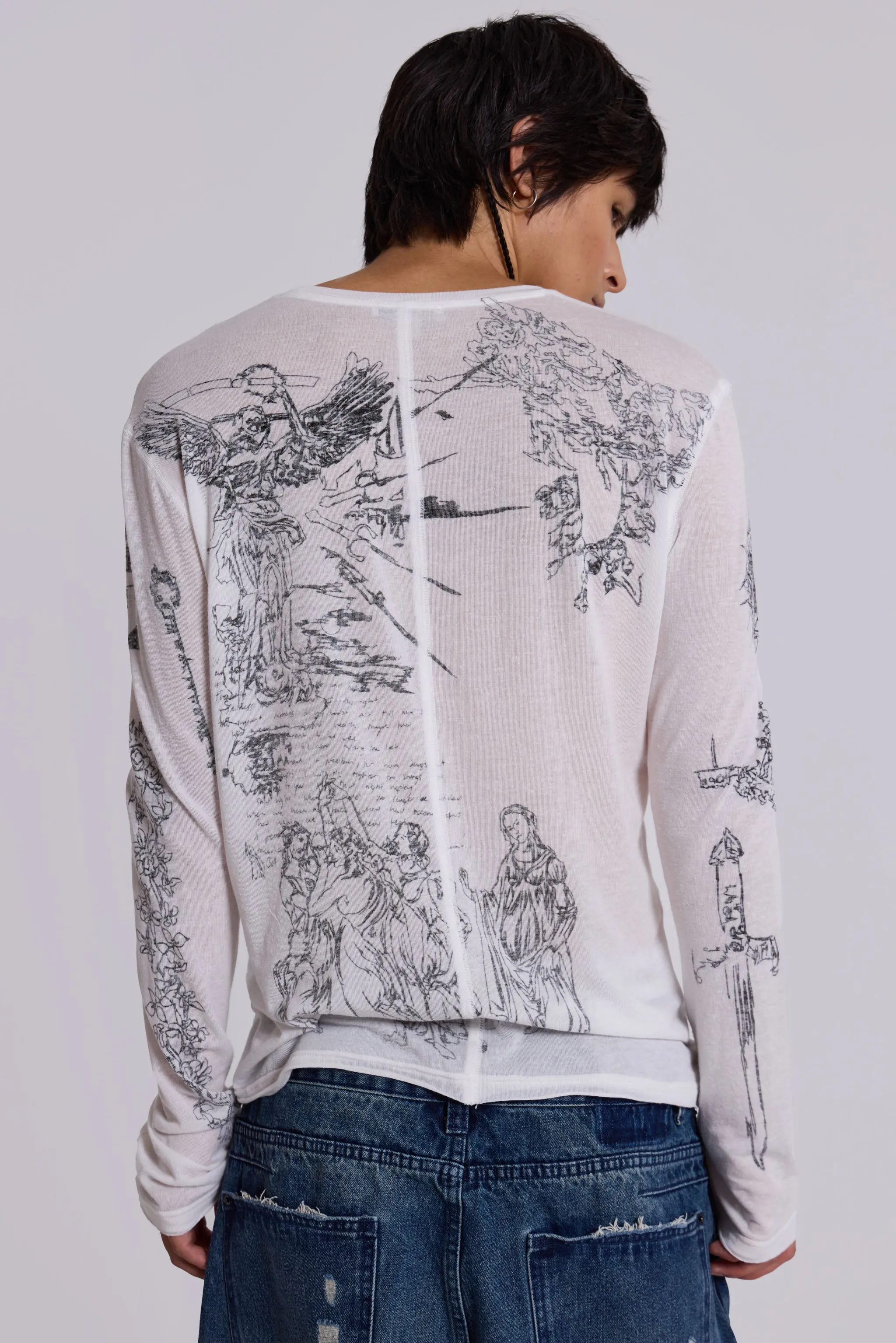Archangel Mist Long Sleeve Top sold by Jaded London product image thumbnail 4