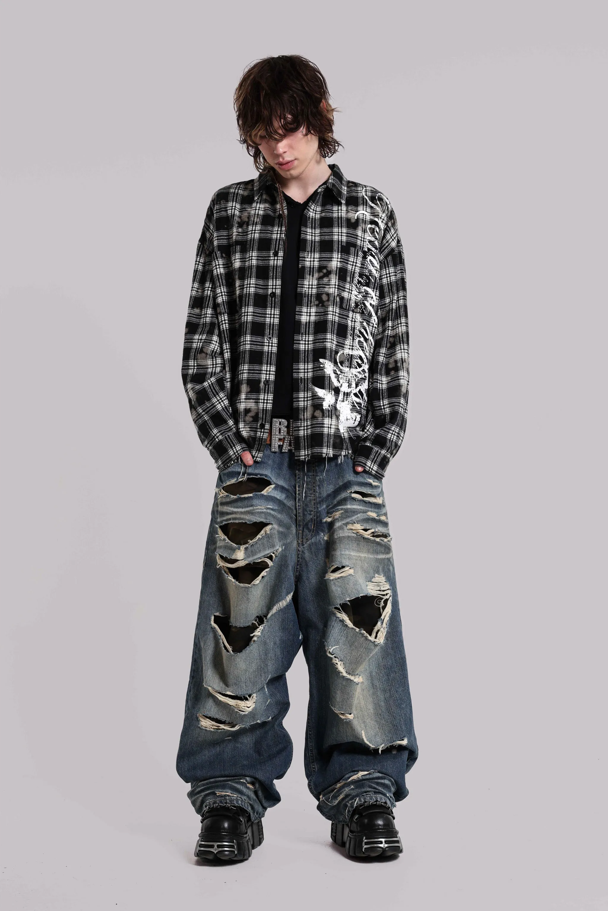 Spirit Checked Flannel Shirt sold by Jaded London product image thumbnail 3