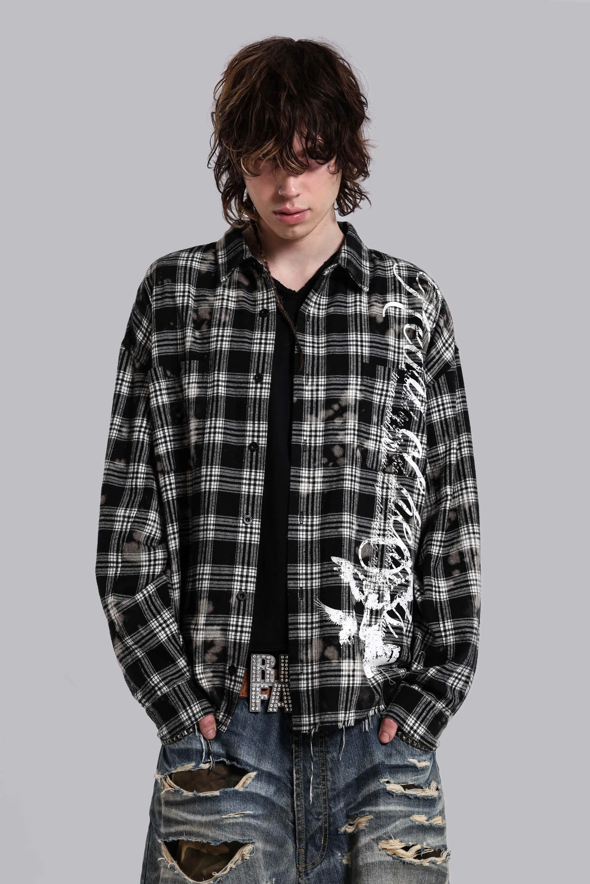 Spirit Checked Flannel Shirt sold by Jaded London product image thumbnail 2