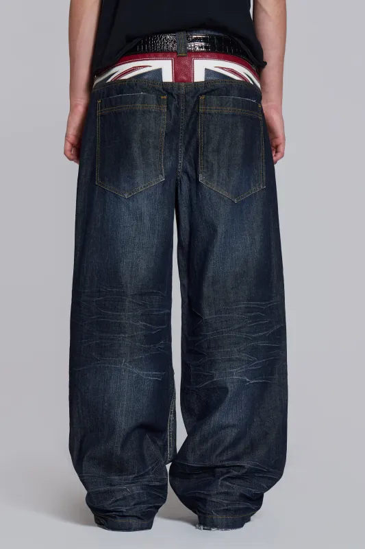 Union Jack Indigo Colossus Jeans sold by Jaded London