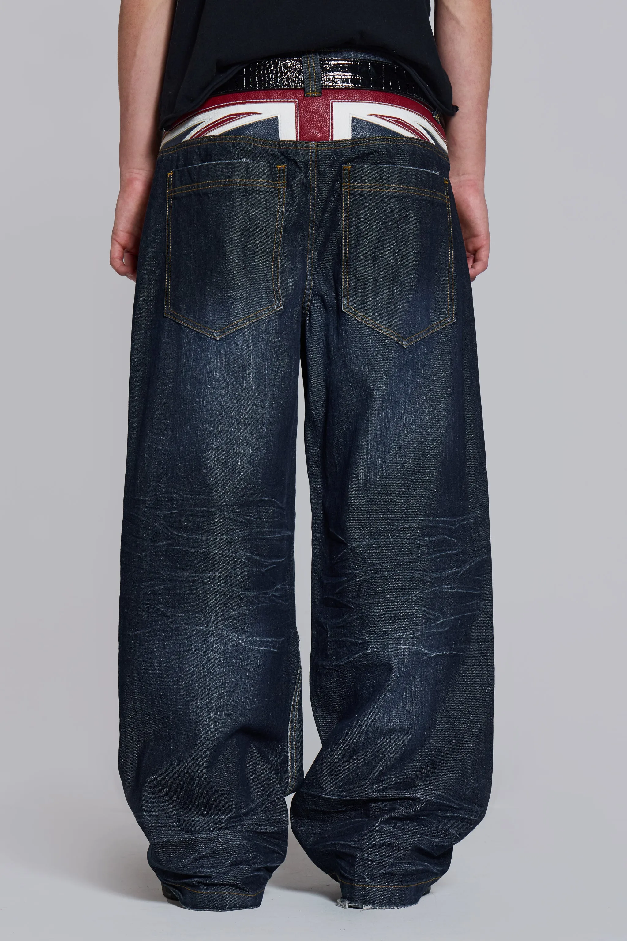 Union Jack Indigo Colossus Jeans sold by Jaded London